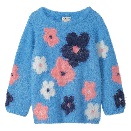 Hatley Floral Cluster Furry Sweater