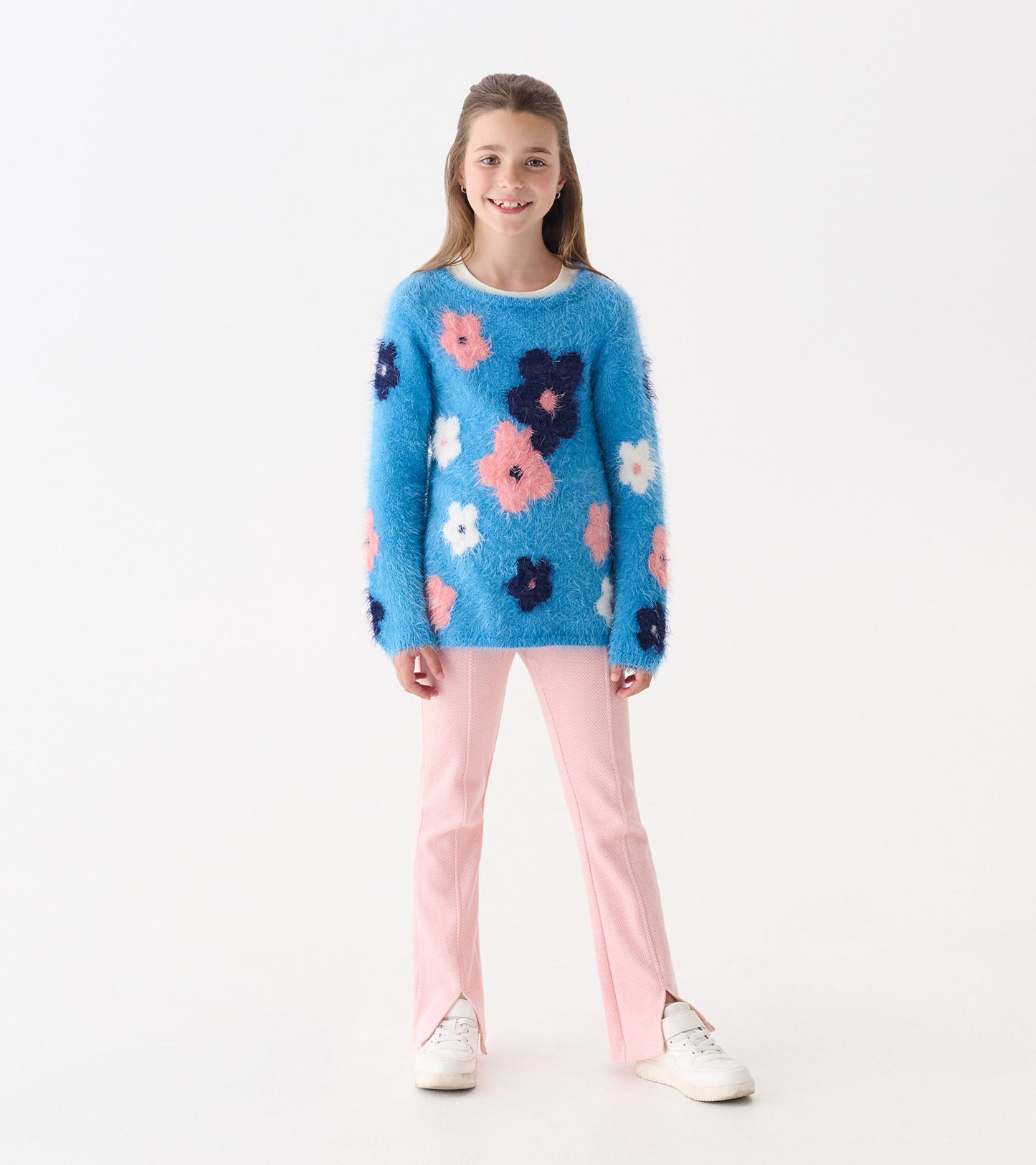 Hatley Floral Cluster Furry Sweater