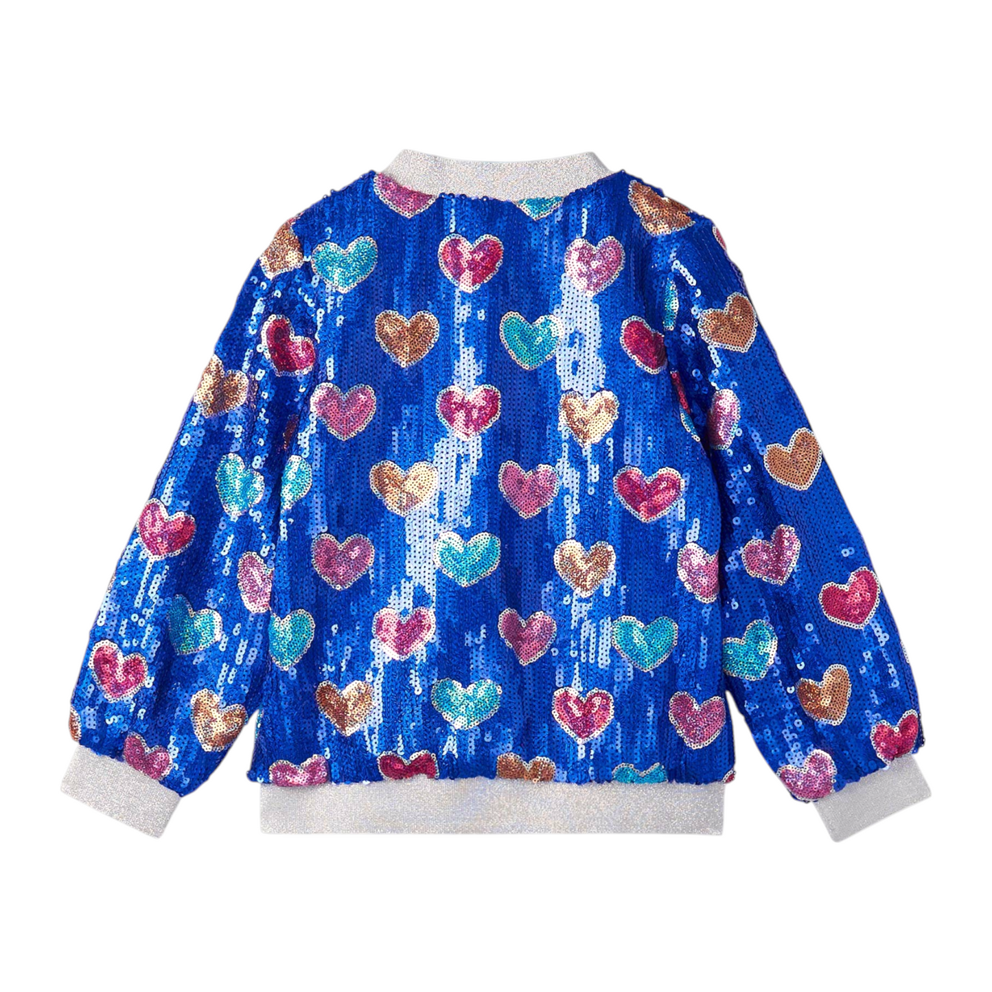 Hatley Busted Hearts Sequin Bomber Jacket