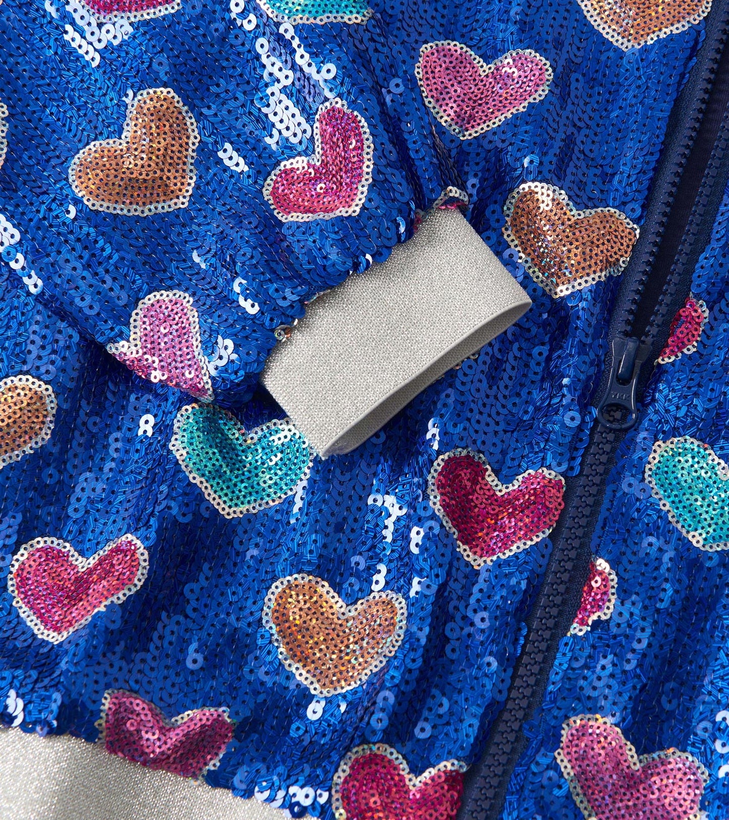 Hatley Busted Hearts Sequin Bomber Jacket