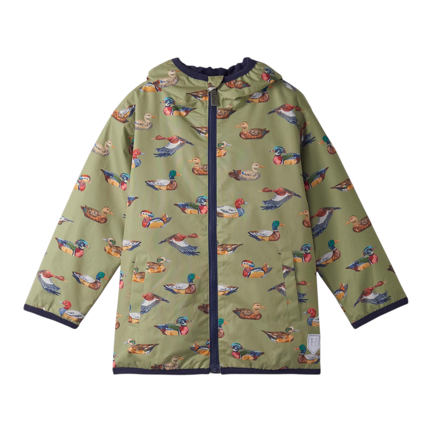 Hatley Duck Decoys Zip-Up Lightweight Rain Jacket