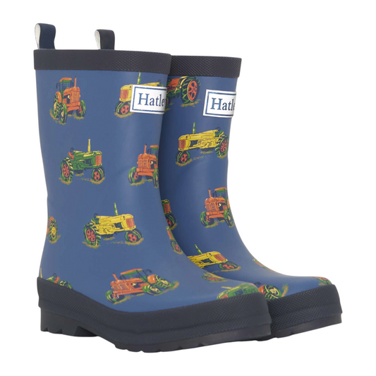Hatley Landscape Tractors Matte Rain Boots