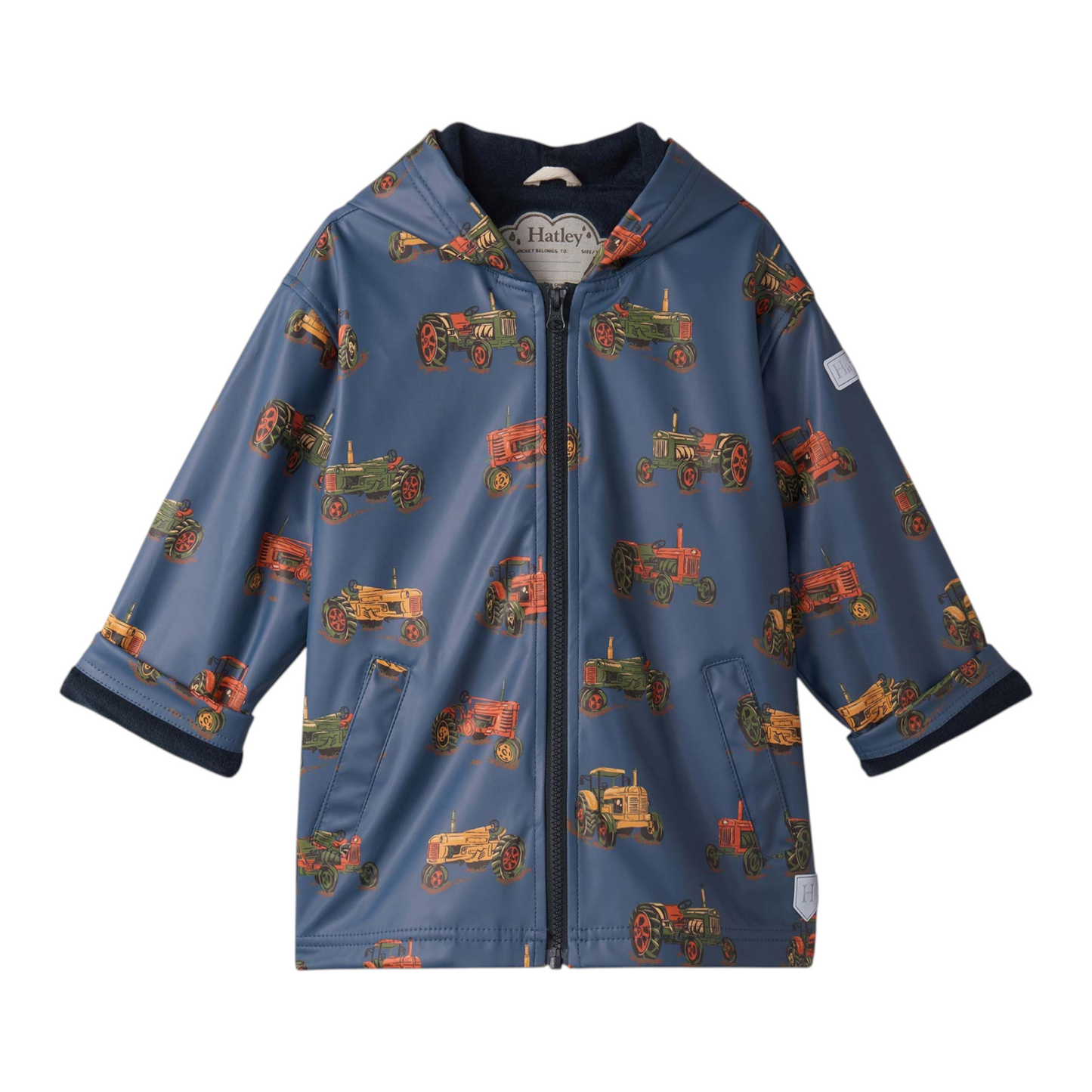 Hatley Landscape Tractors Zip-UP Rain Jacket