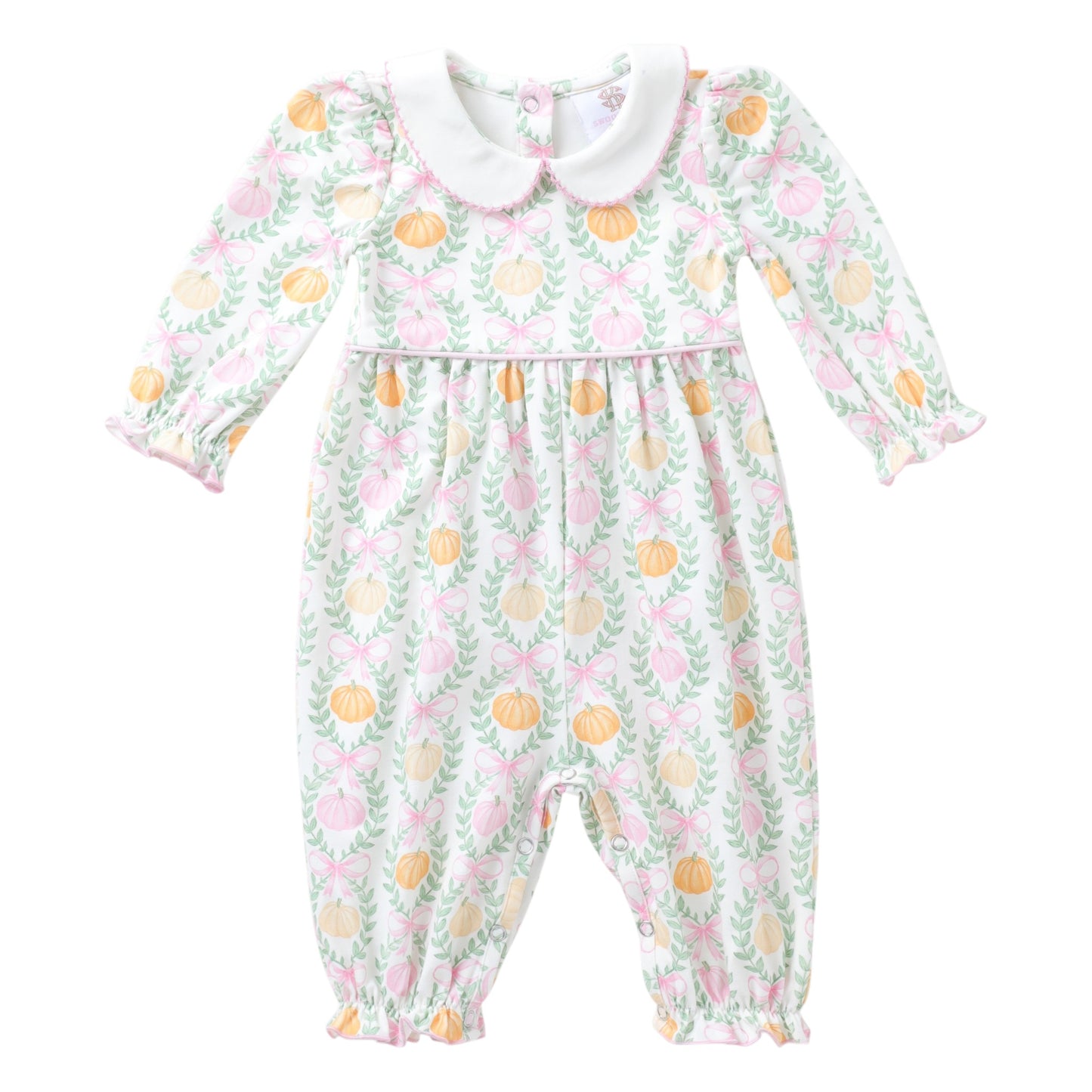 Swoon Baby Pumpkins & Bows Proper Romper