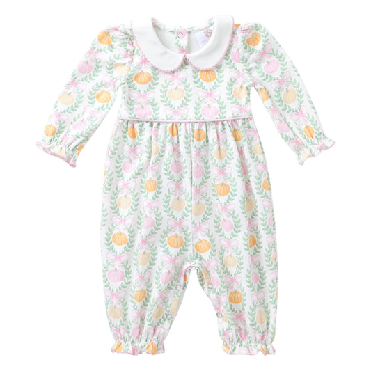 Swoon Baby Pumpkins & Bows Proper Romper