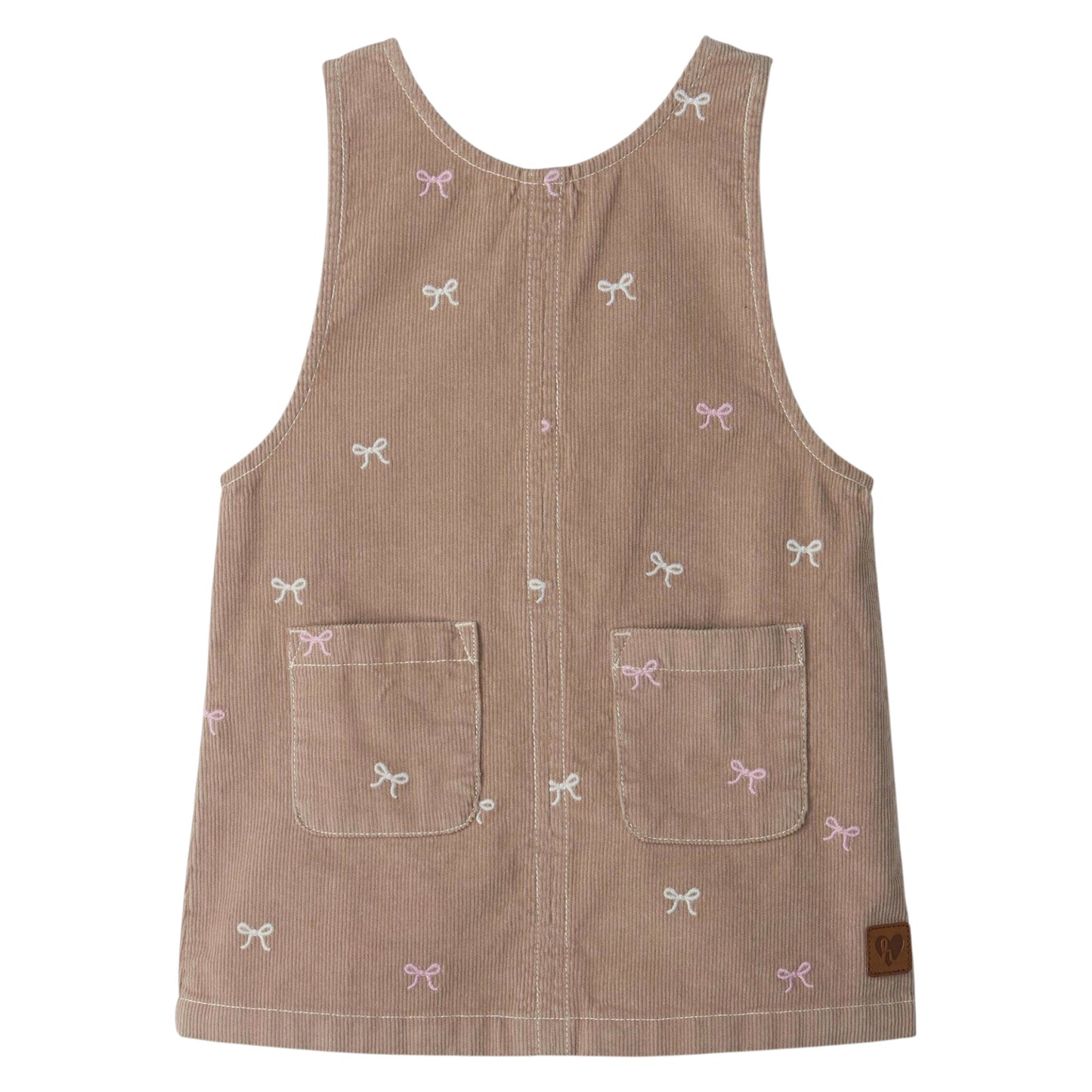 Hatley Bow Embroidered Corduroy Dress