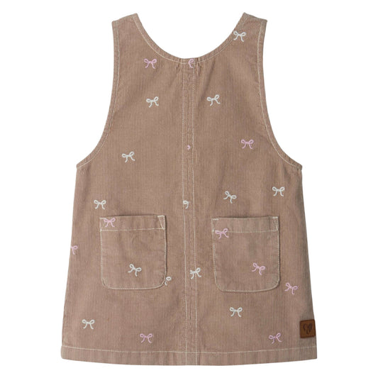 Hatley Bow Embroidered Corduroy Dress