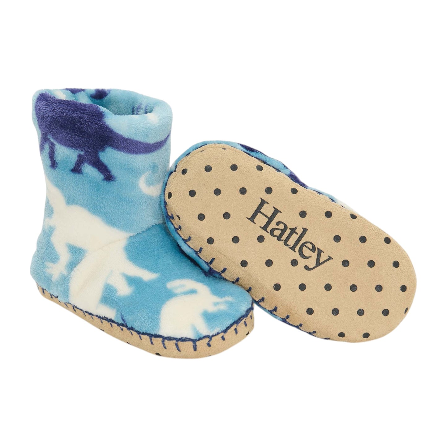 Hatley Dino Silhouette Fleece Slippers