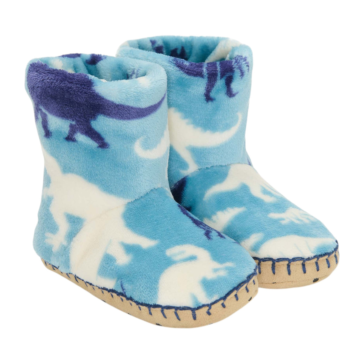 Hatley Dino Silhouette Fleece Slippers