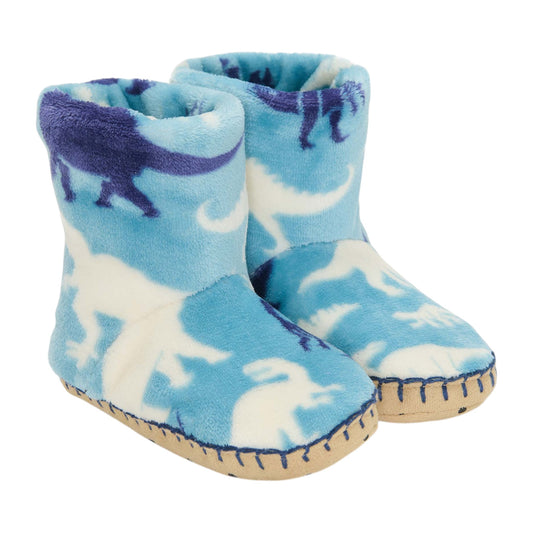 Hatley Dino Silhouette Fleece Slippers