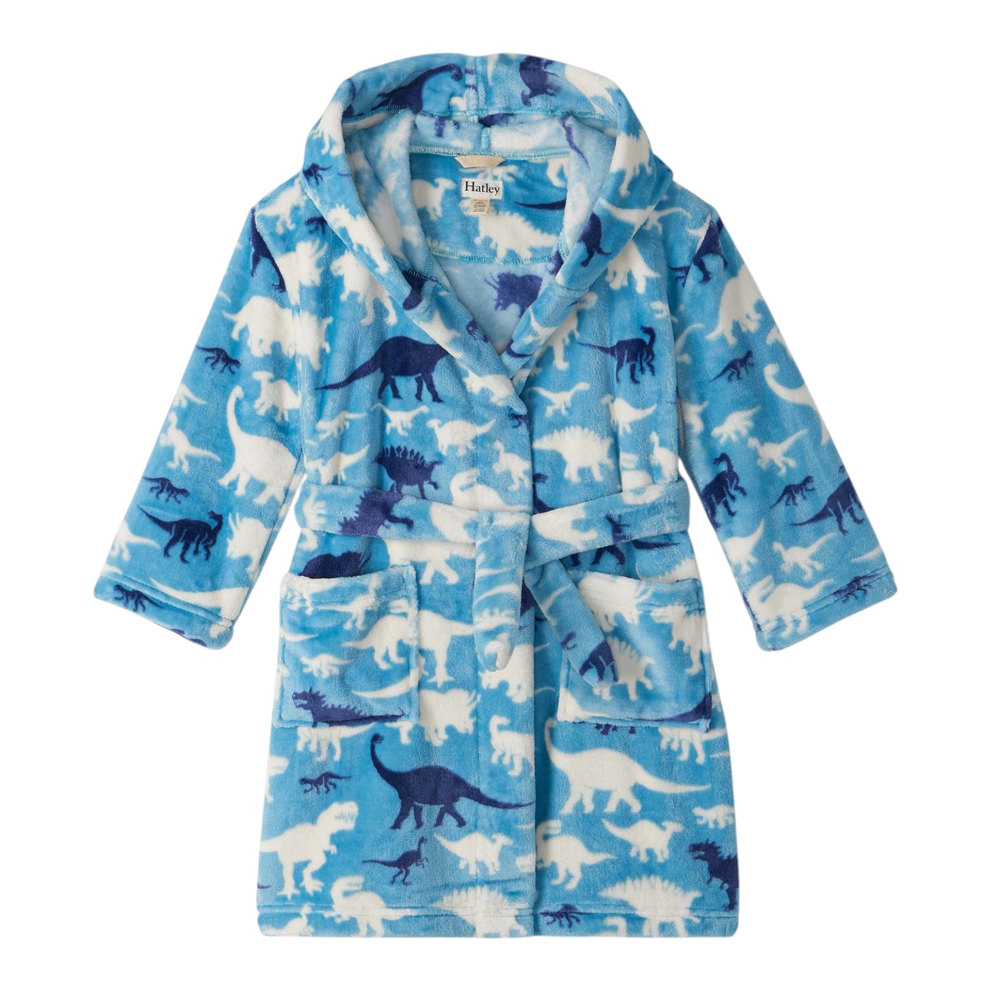 Hatley Dino Silhouette Fuzzy Fleece Robe