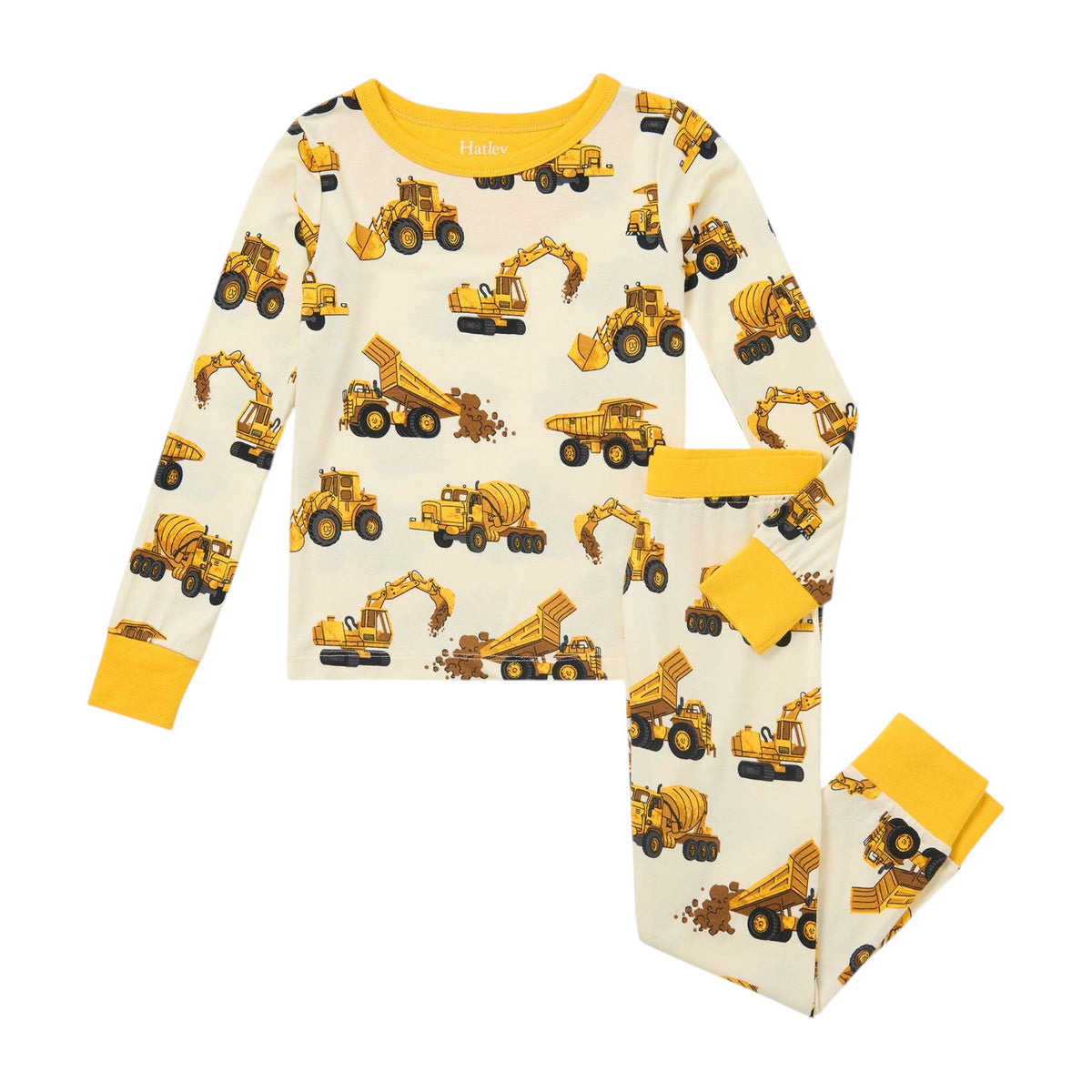 Hatley Construction Trucks Bamboo Pajama Set