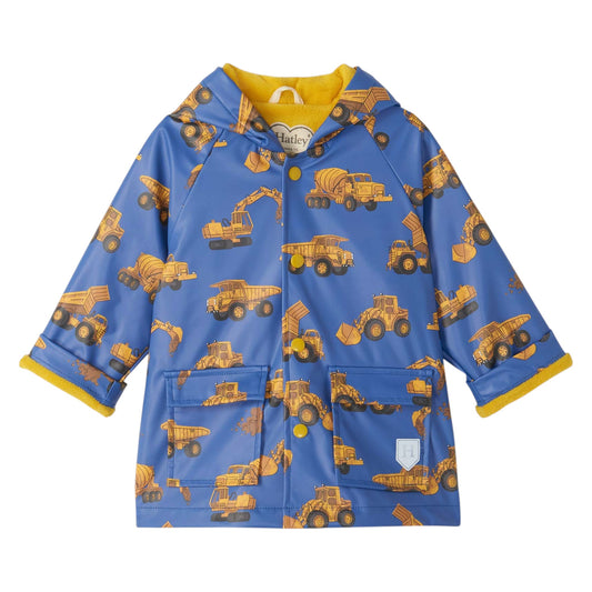 Hatley Construction Trucks Rain Jacket