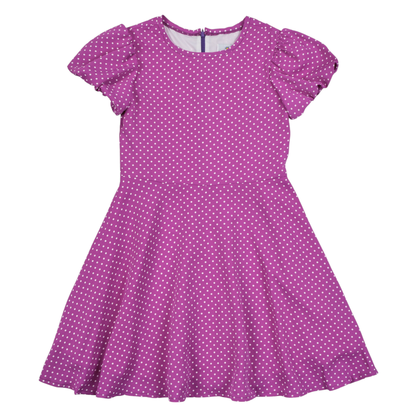 Florence Eiseman Polka Dot Dress With Bubble Sleeves