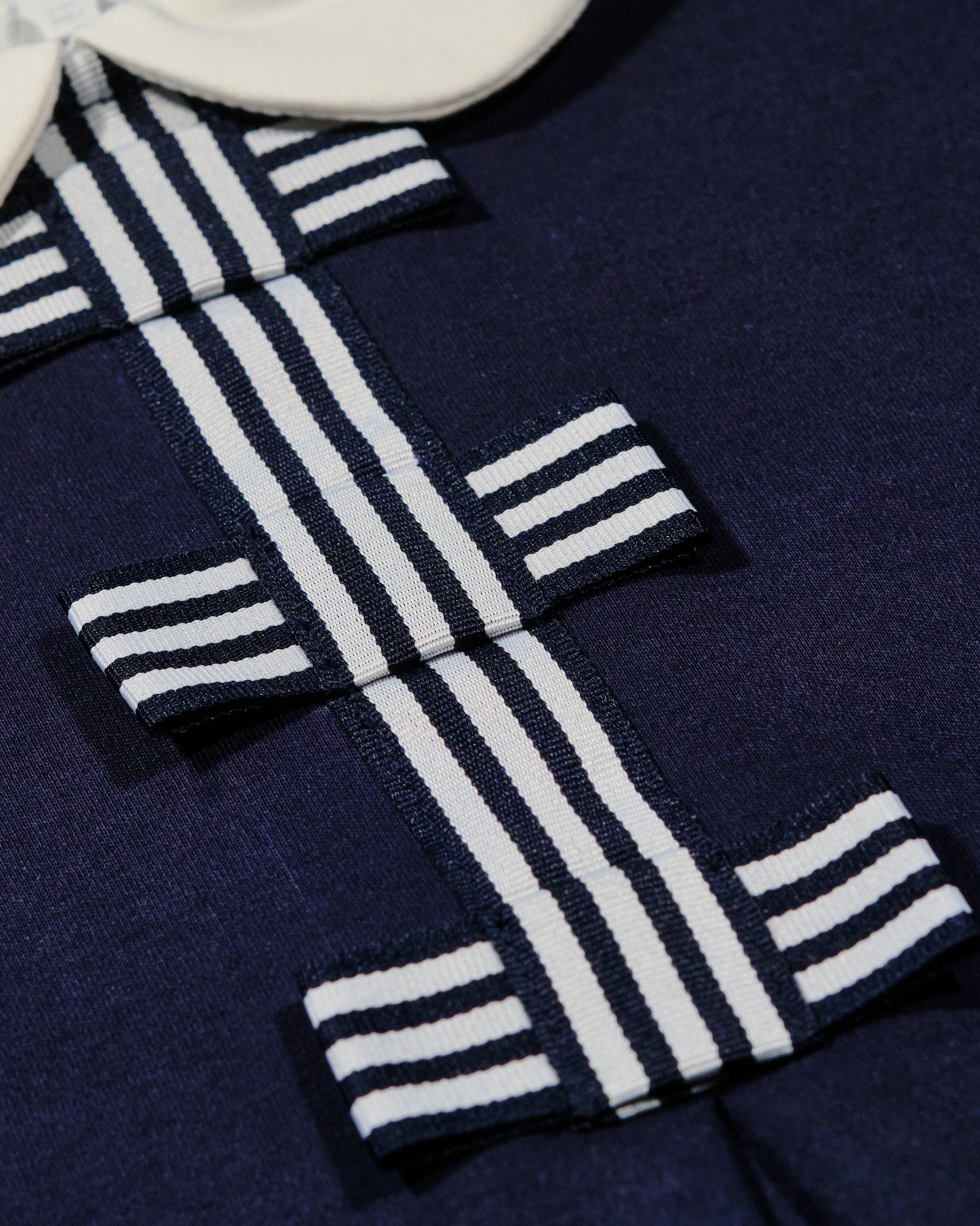 Florence Eiseman Knit Dress With Stripe Ribbon Bows