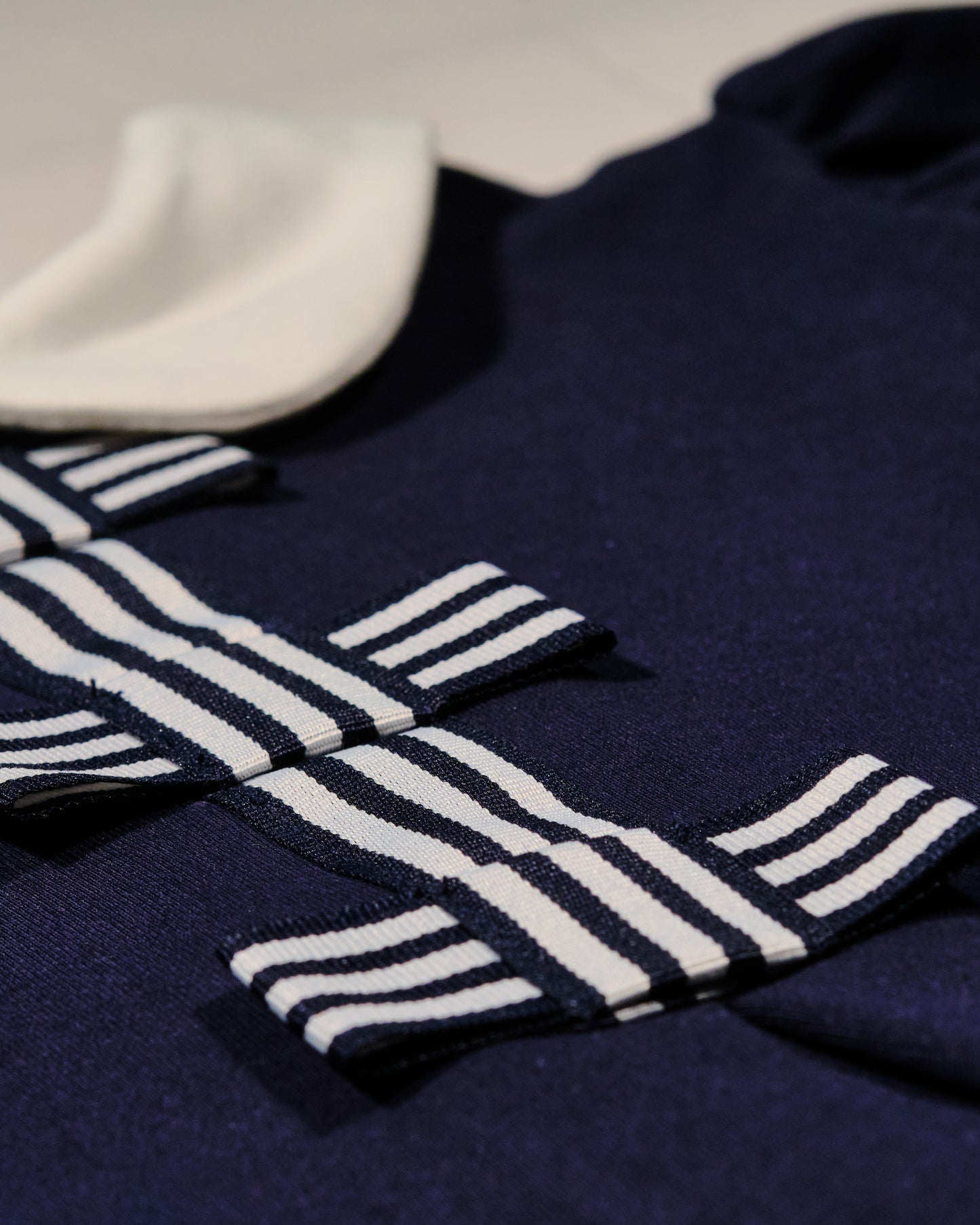 Florence Eiseman Knit Dress With Stripe Ribbon Bows