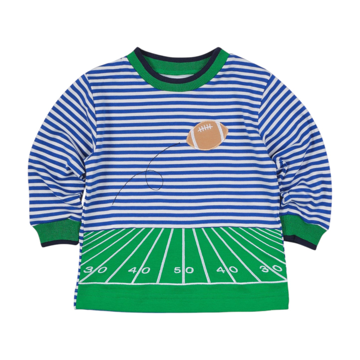 Florence Eiseman Stripe Knit Shirt With Football Field