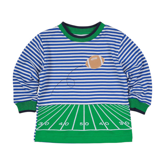Florence Eiseman Stripe Knit Shirt With Football Field
