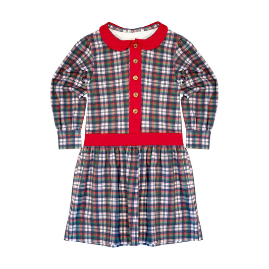 Florence Eiseman Printed Knit Plaid Dress