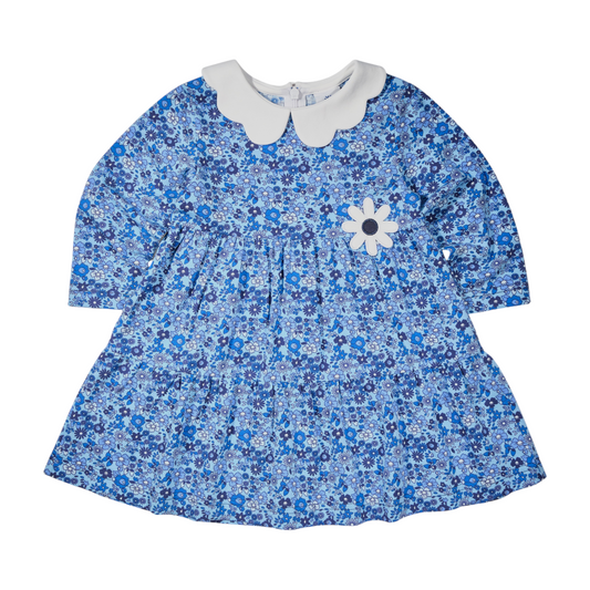 Florence Eiseman Floral Knit Dress With Flower