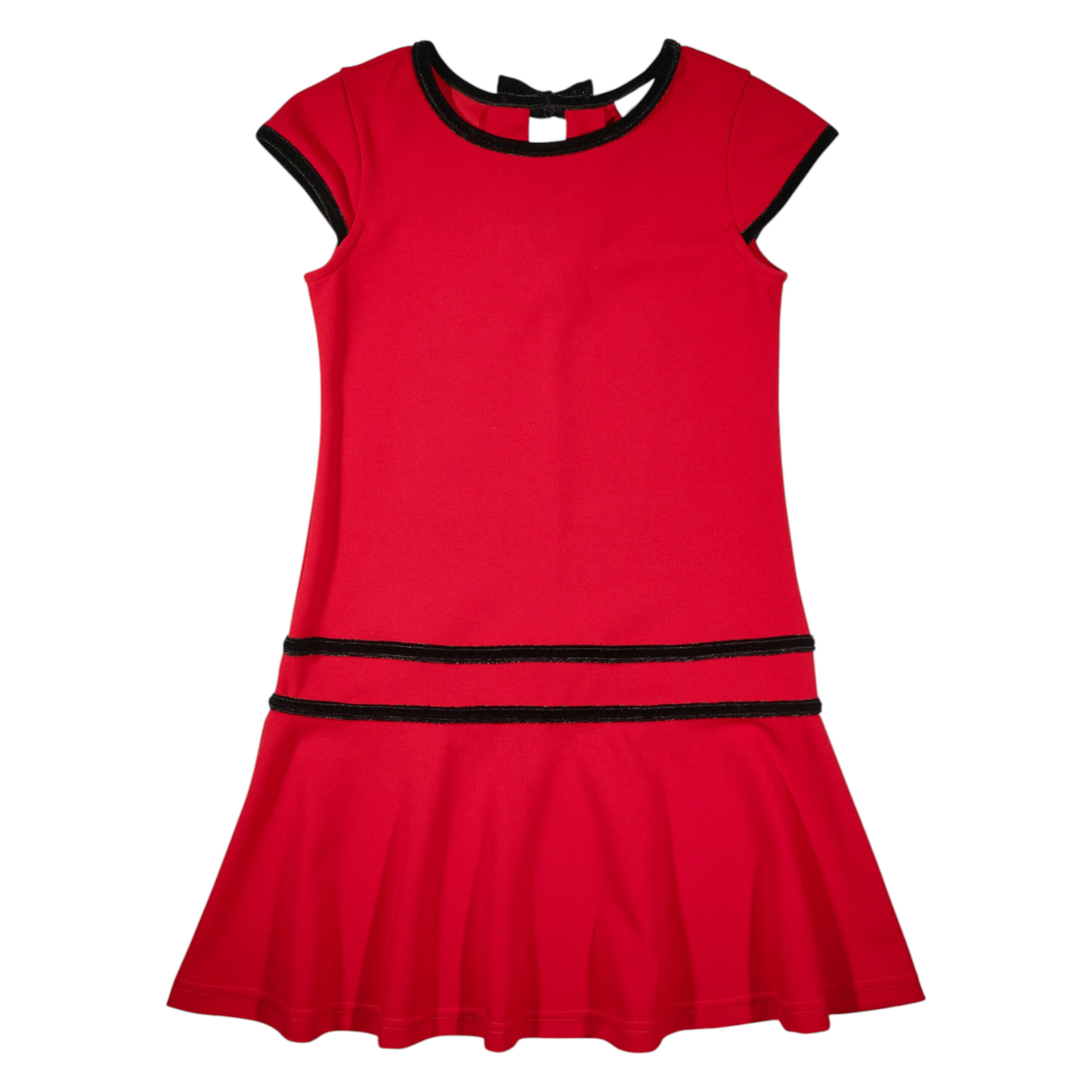 Florence Eiseman Crepe Knit Dress With Velvet Trim