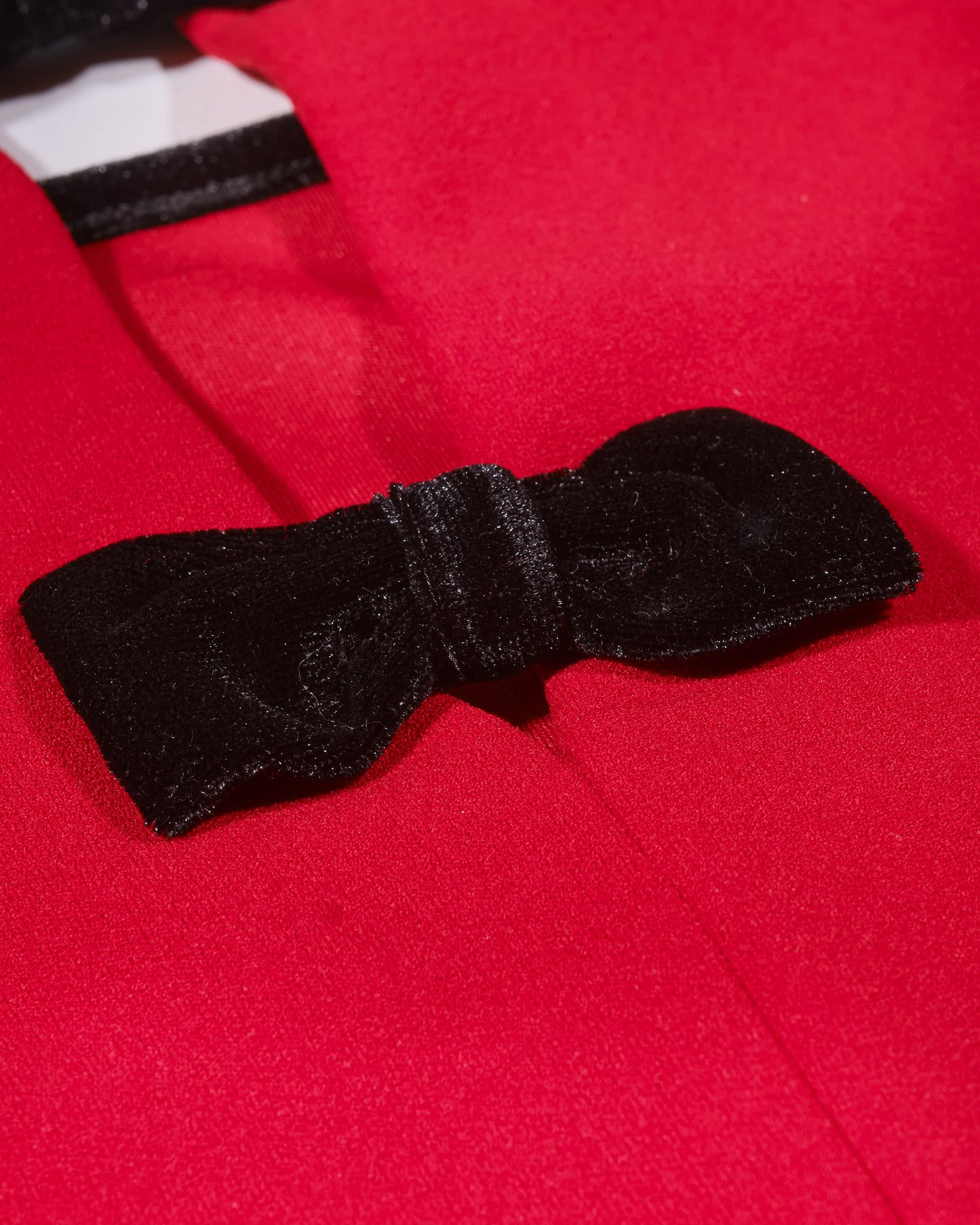 Florence Eiseman Crepe Knit Dress With Velvet Trim