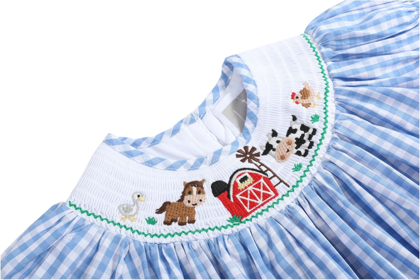 Lil Cactus Smocked Farm Bishop Dress