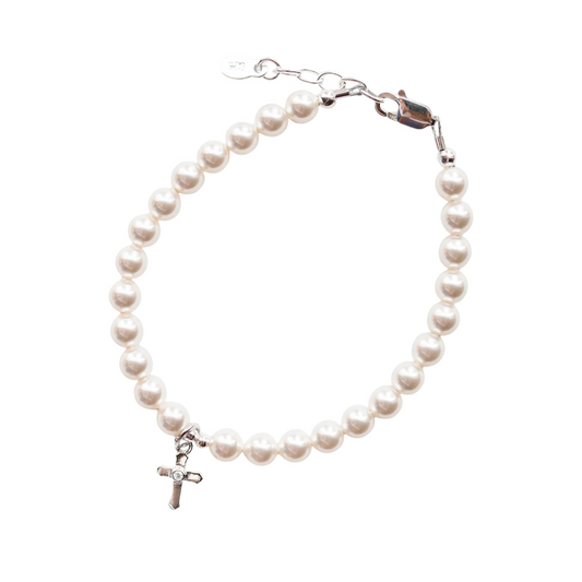 Cherished Moments Sterling Silver First Communion Cross Bracelet