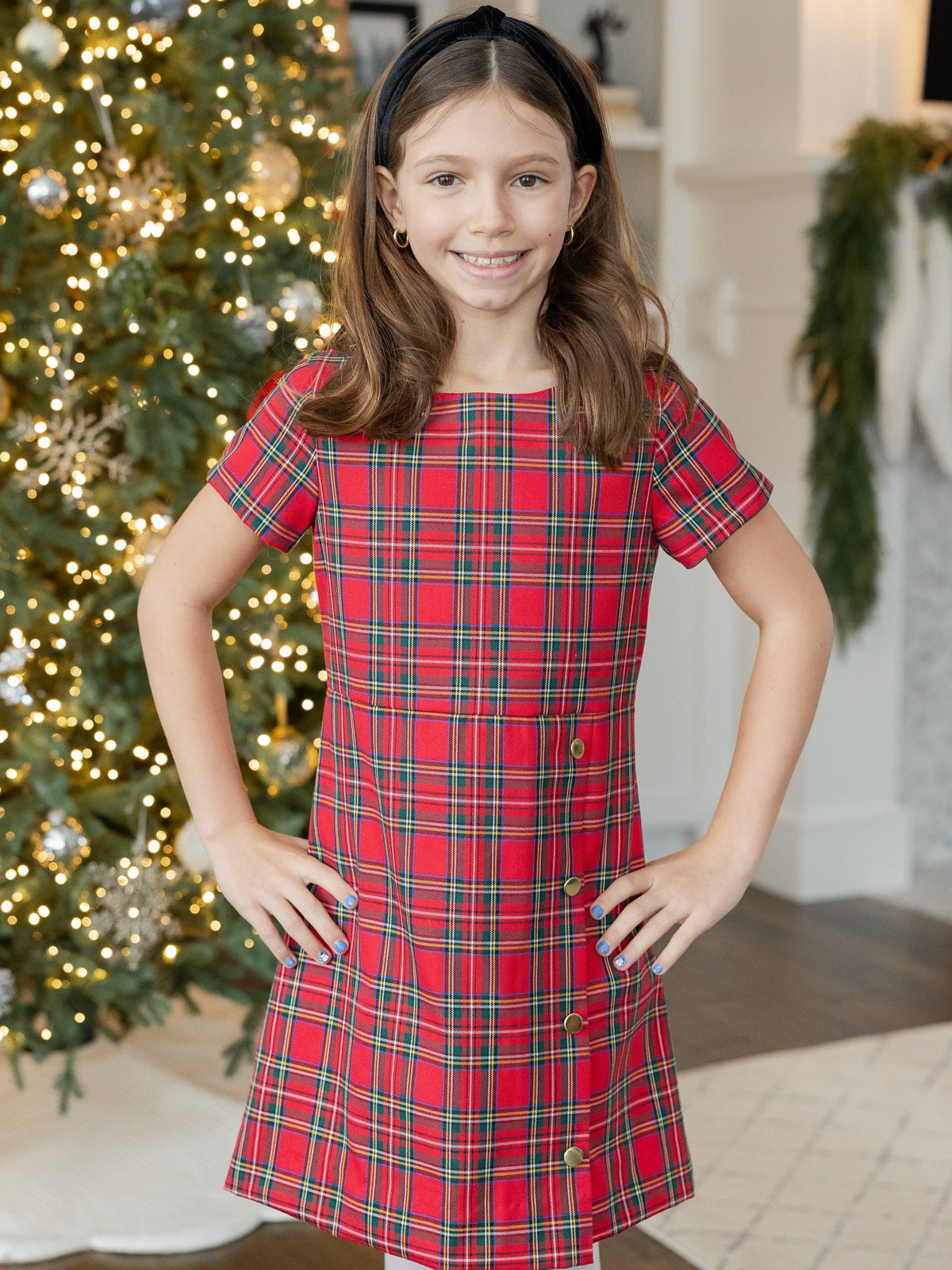 Florence Eiseman Plaid Dress With Buttons