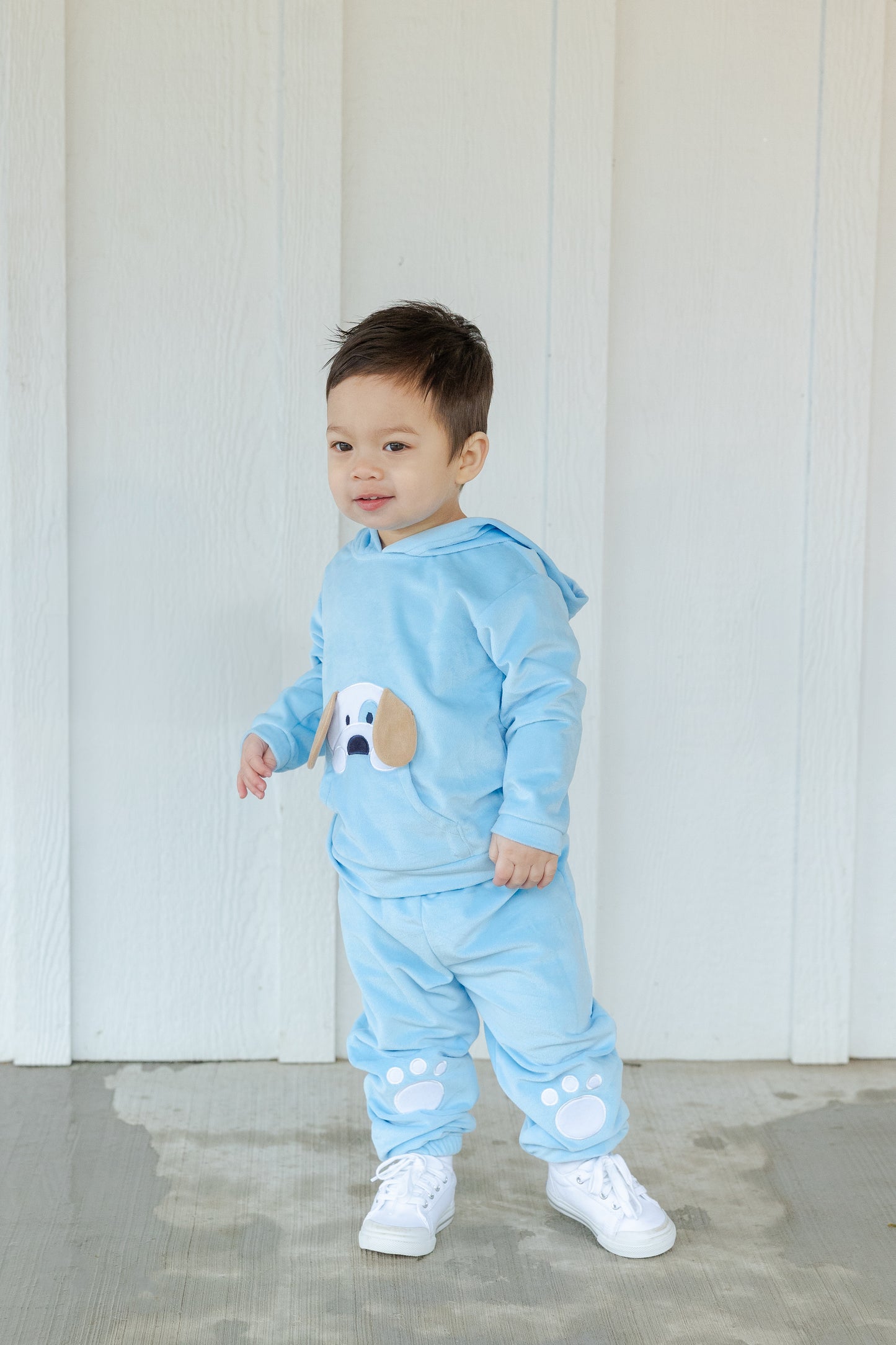 Florence Eiseman Velour Jogger With Paw Prints