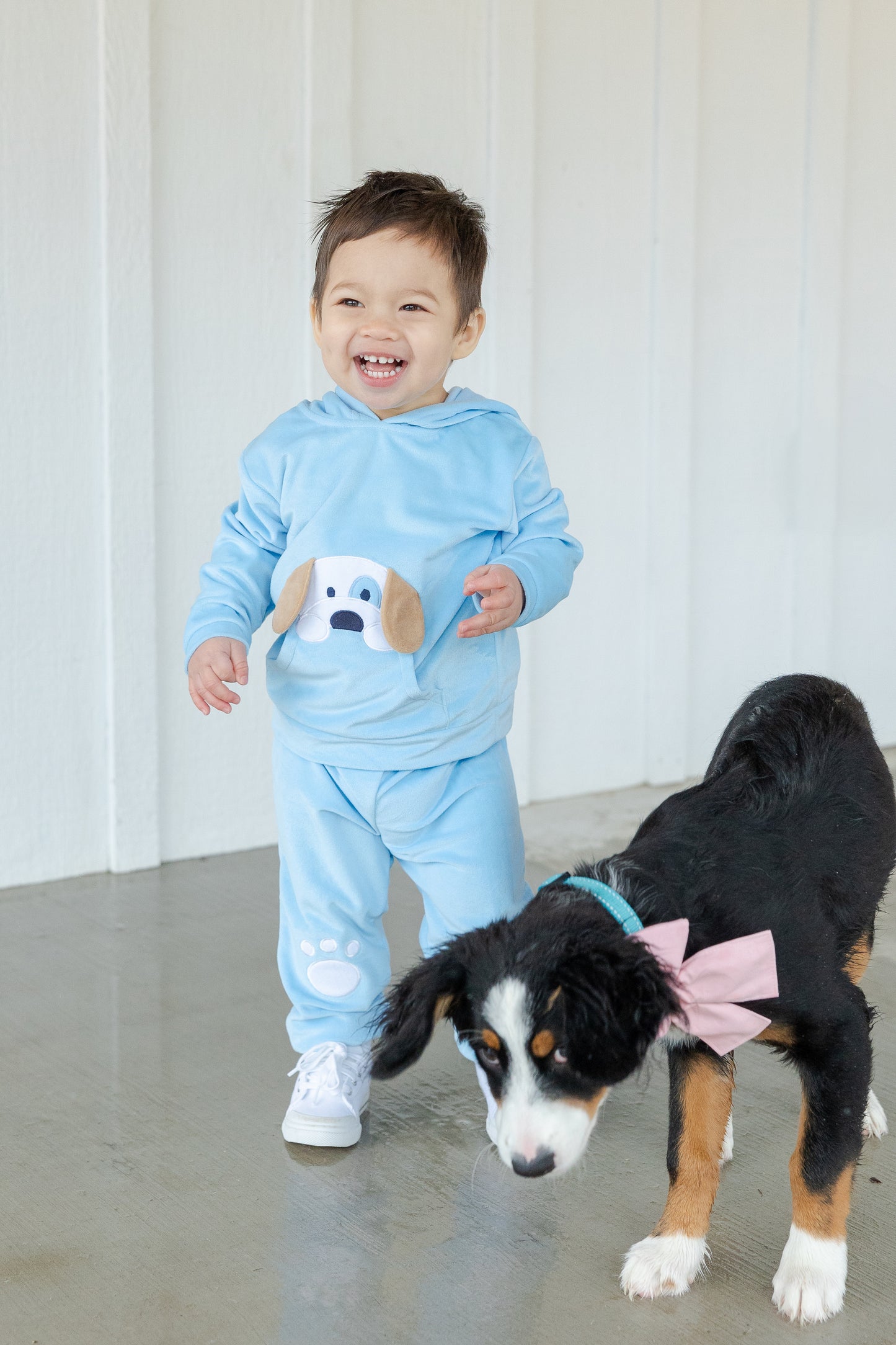 Florence Eiseman Velour Hoodie With Puppy