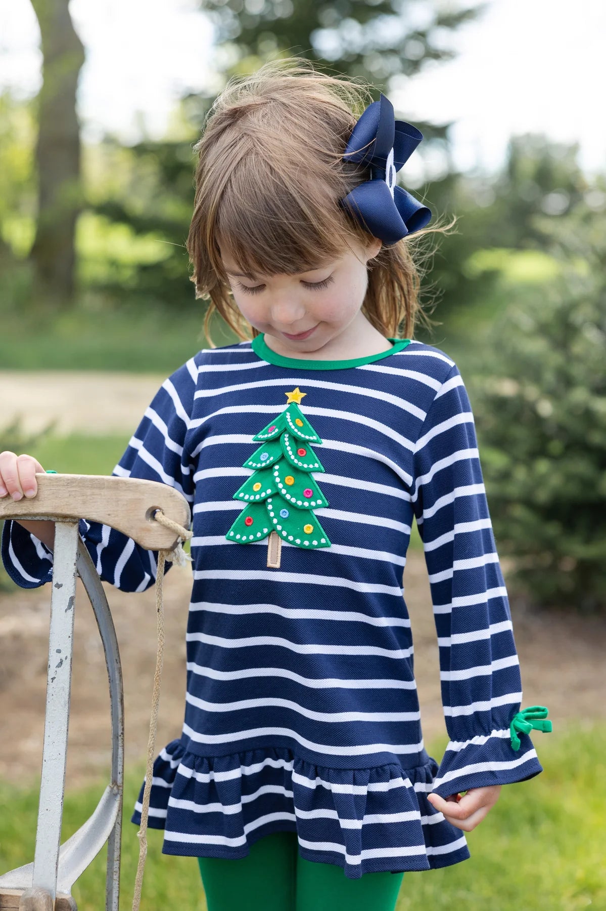 Florence Eiseman Knit Set With Christmas Tree