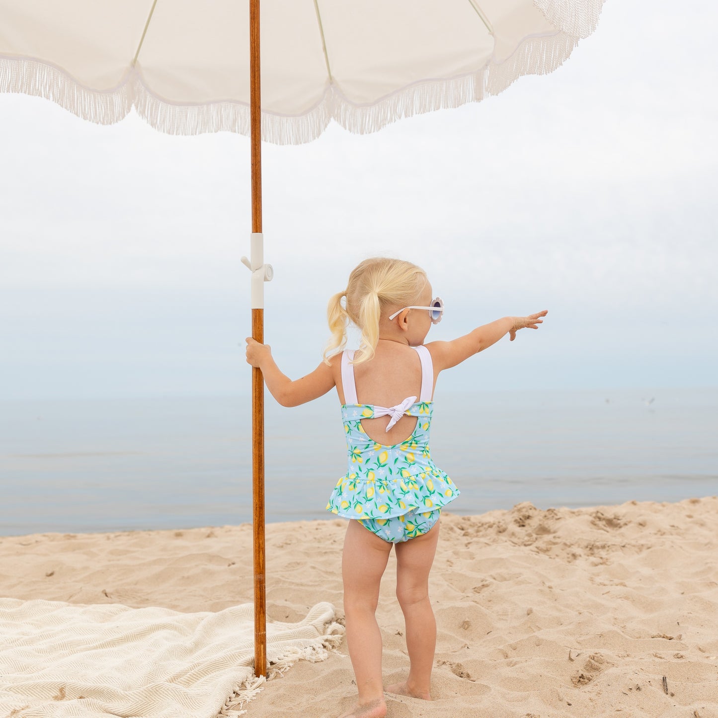 Florence Eiseman Lemon Print Skirted Swimsuit