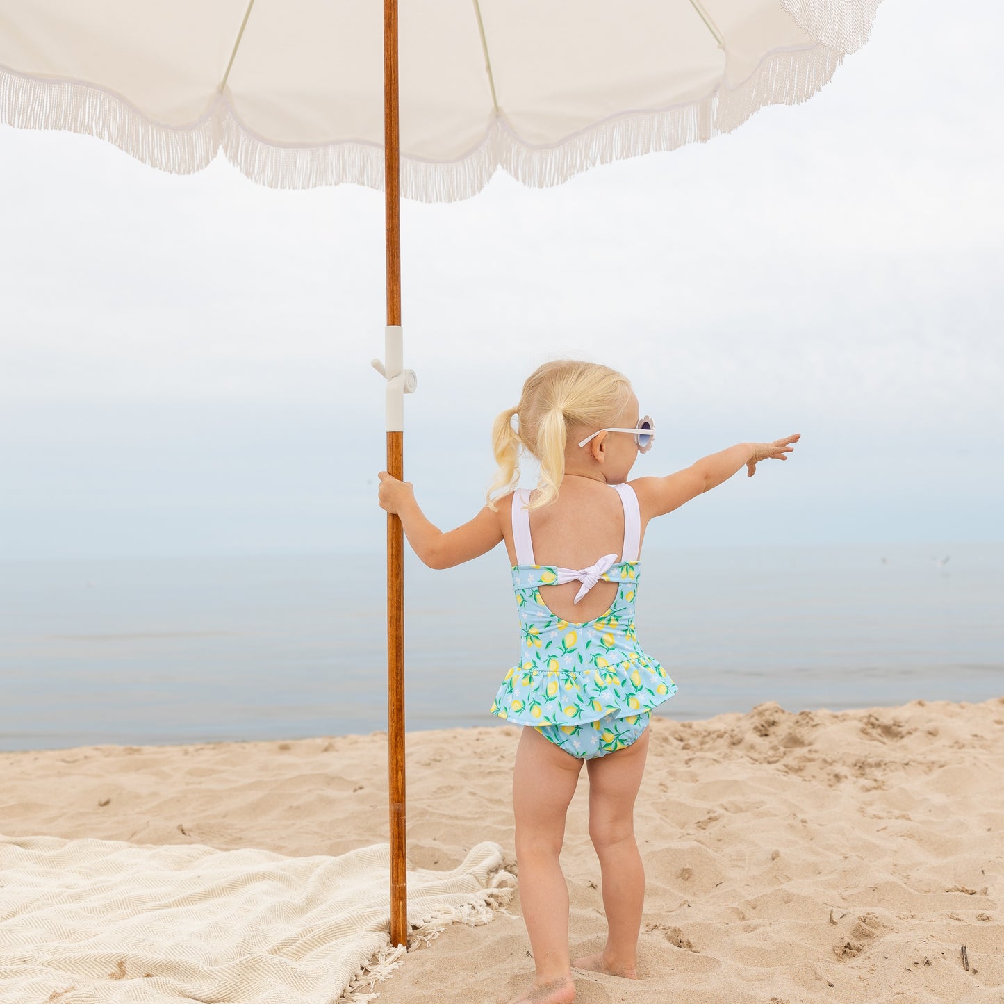 Florence Eiseman Lemon Print Skirted Swimsuit