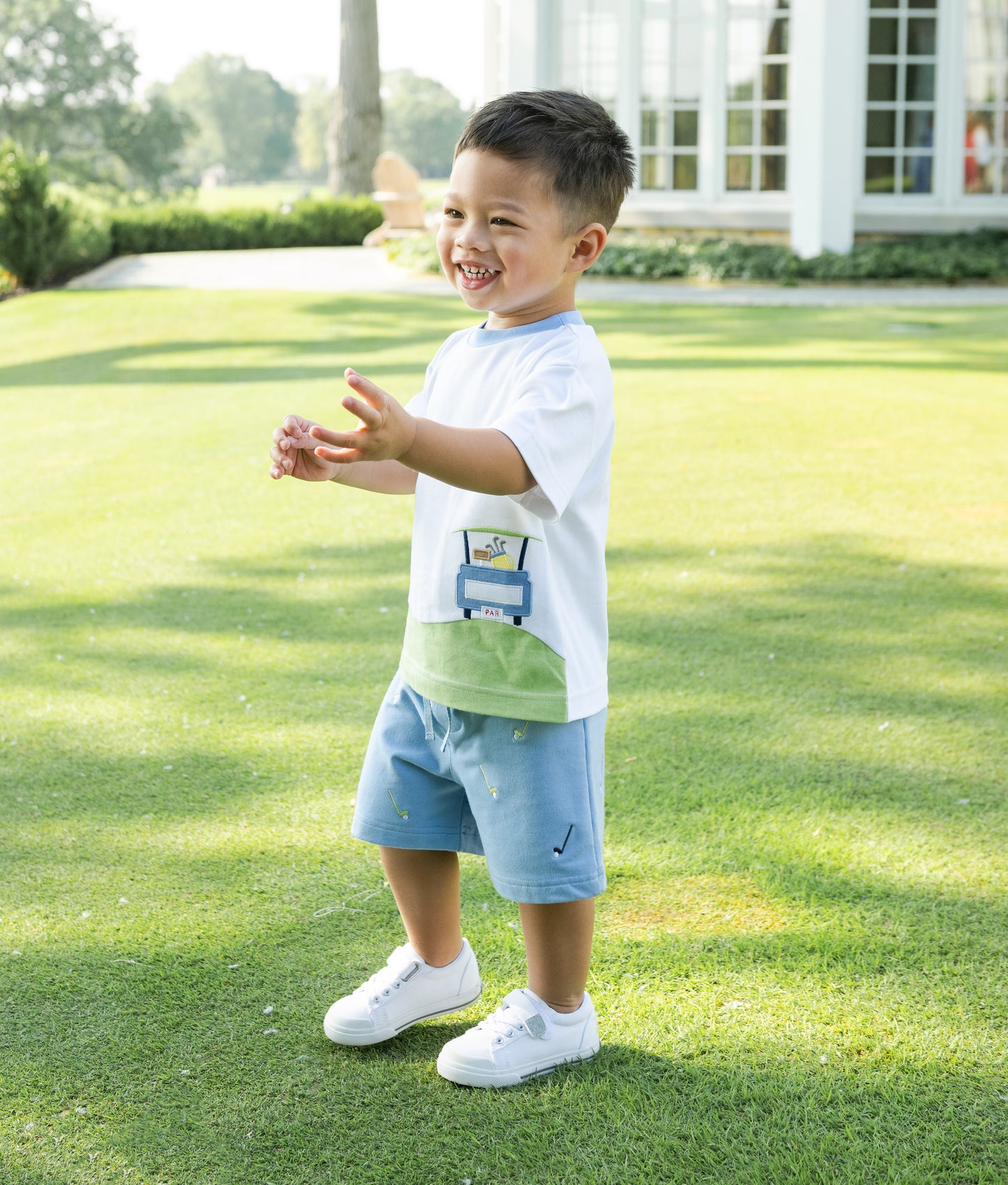 Florence Eiseman Knit Shirt With Golf Cart