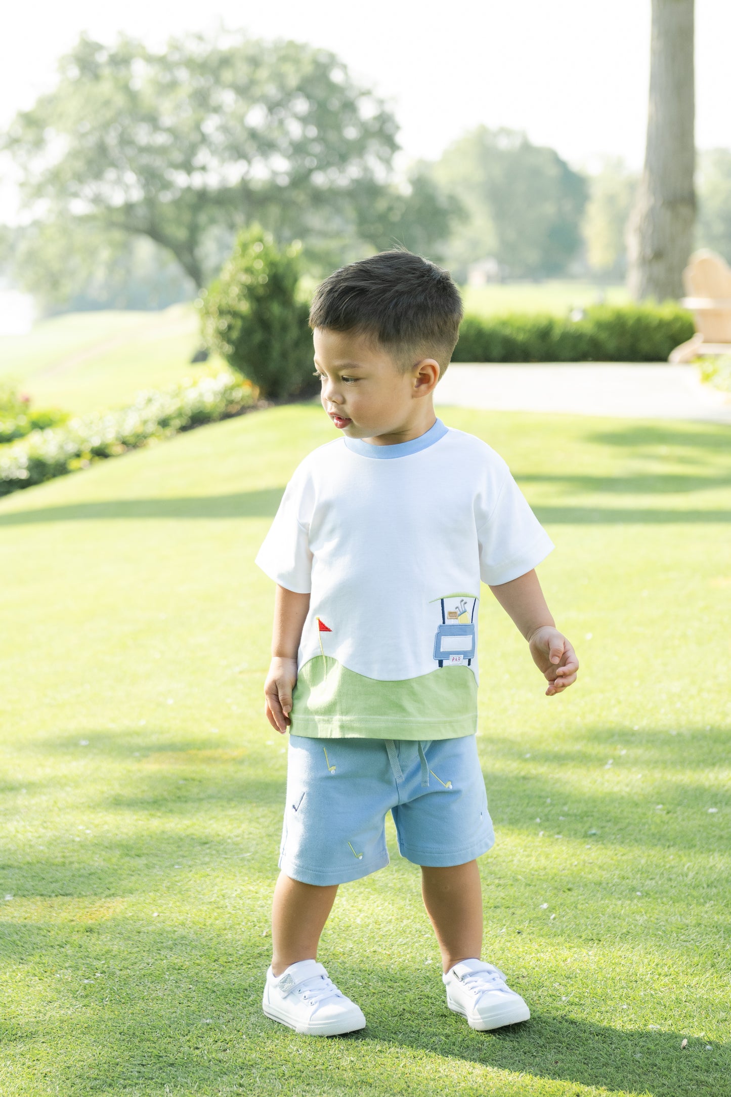 Florence Eiseman Knit Shirt With Golf Cart