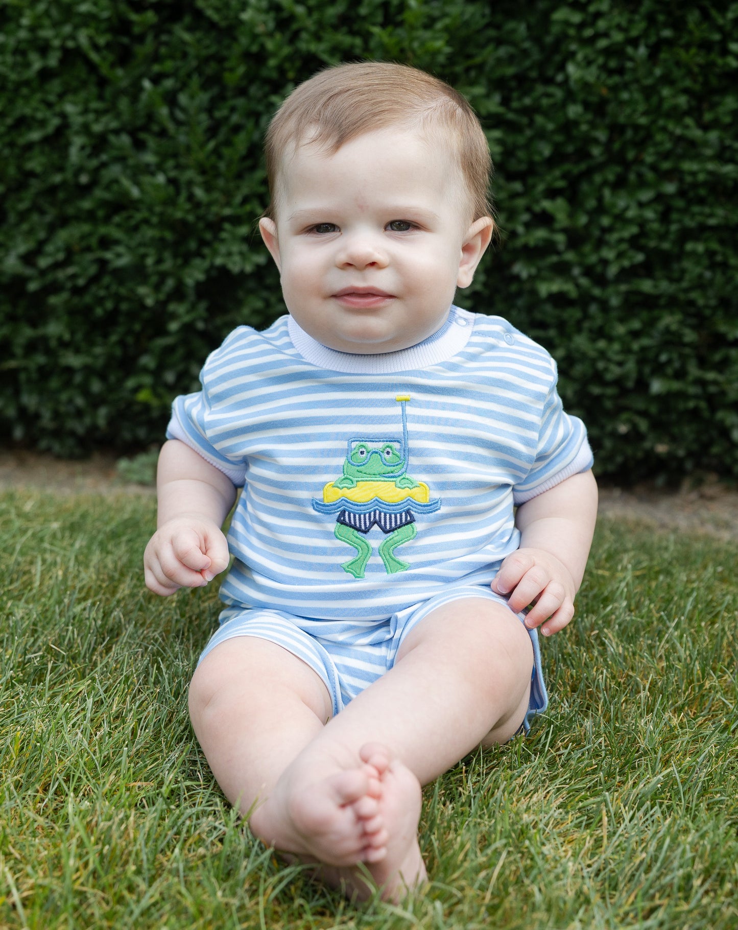 Florence Eiseman Frog Stripe Shortall