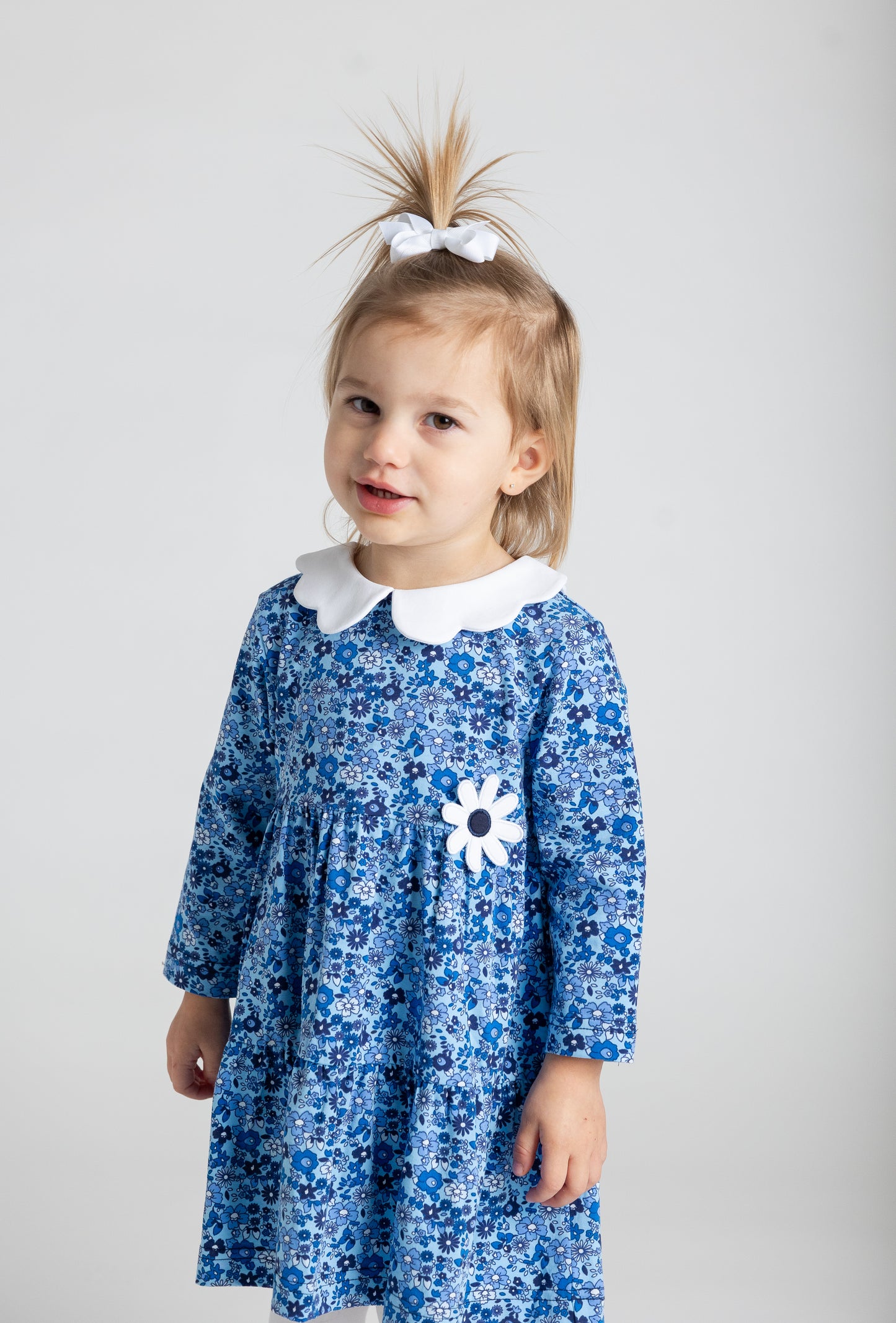 Florence Eiseman Floral Knit Dress With Flower