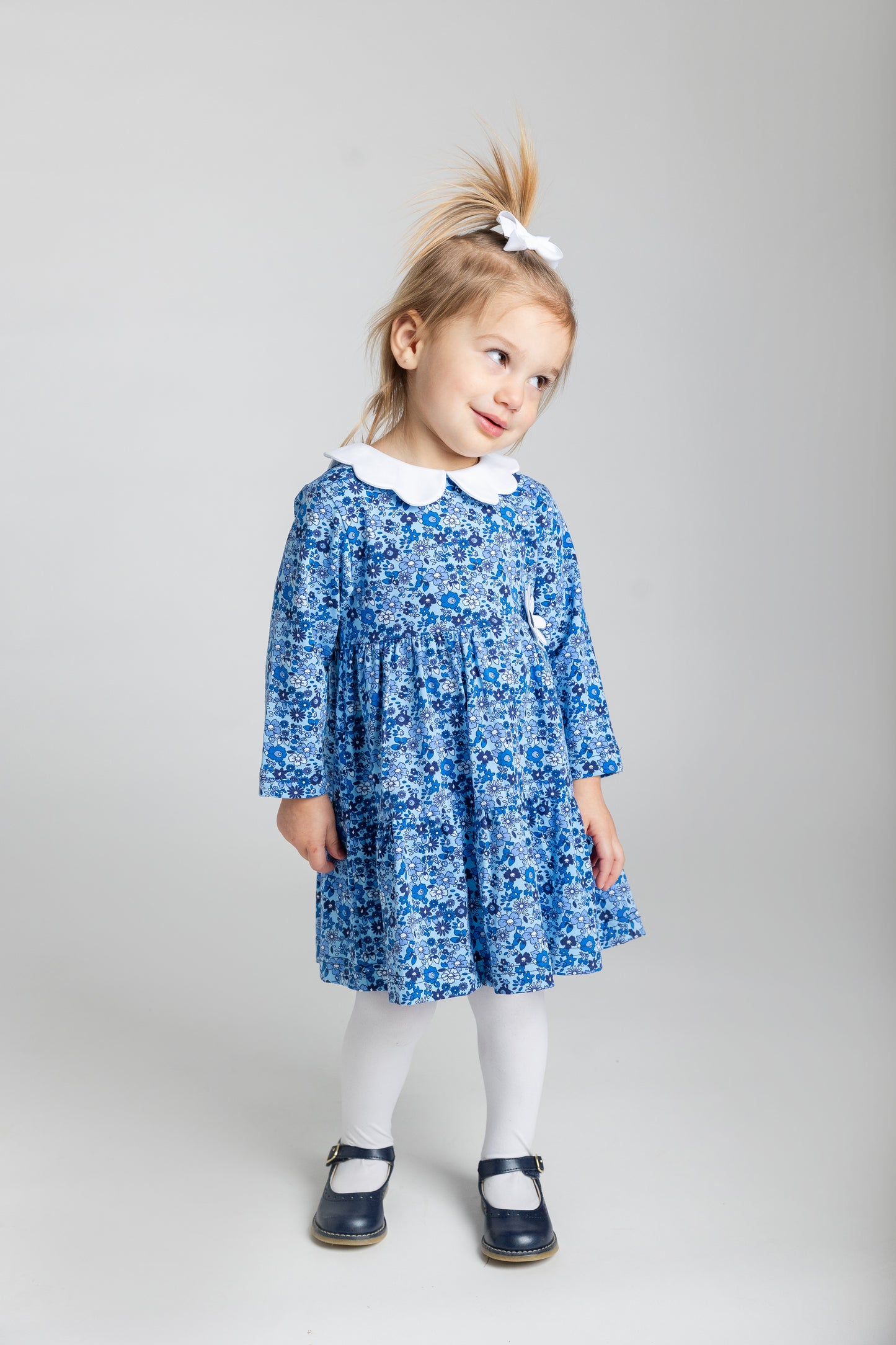 Florence Eiseman Floral Knit Dress With Flower