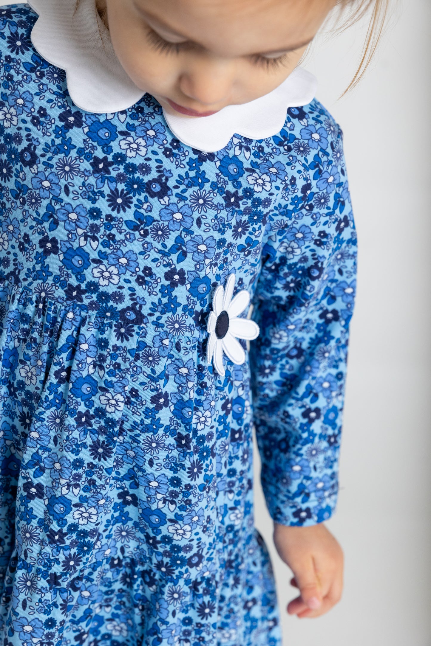 Florence Eiseman Floral Knit Dress With Flower