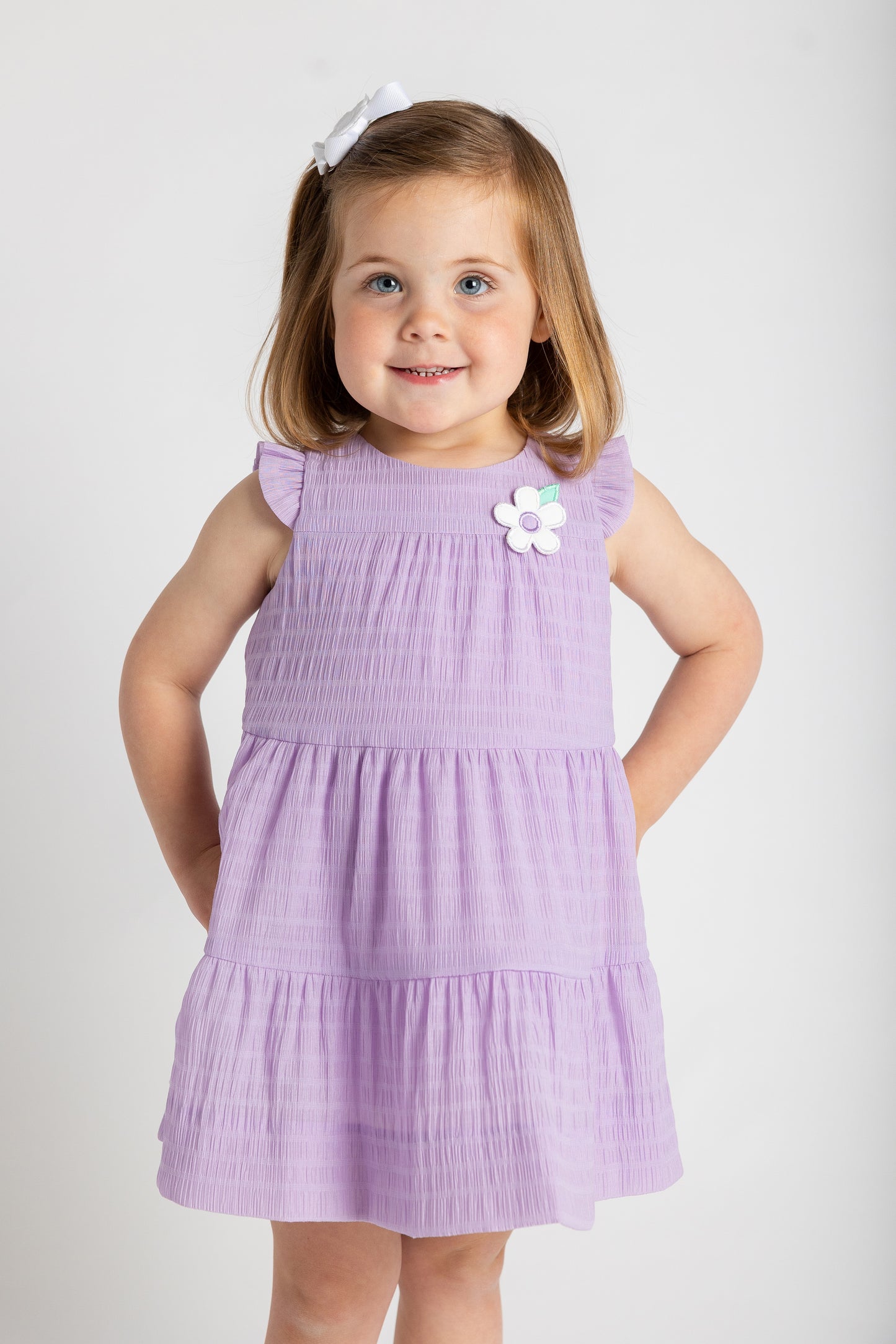 Florence Eiseman Crinkle Lawn Dress With Flower