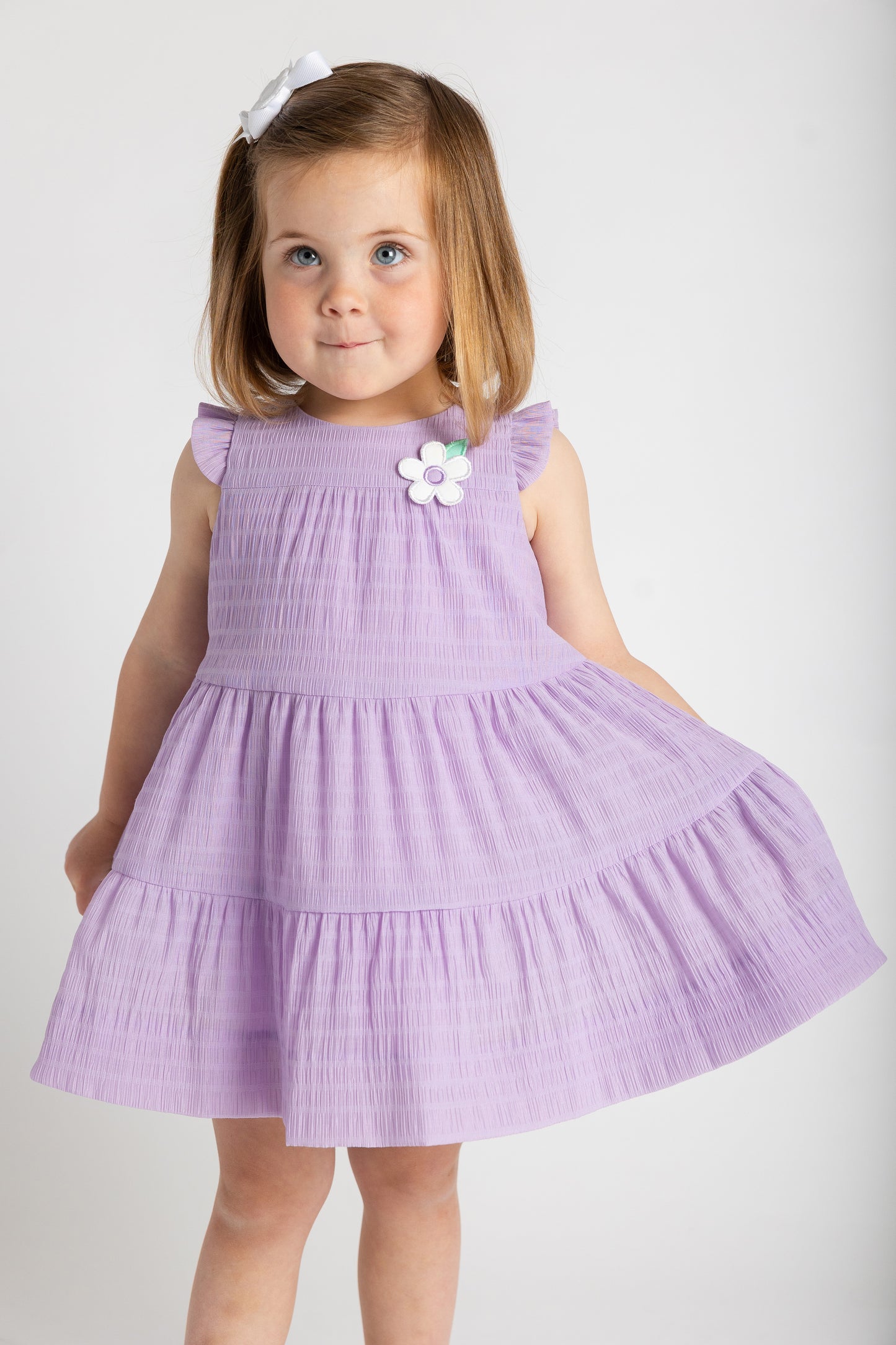 Florence Eiseman Crinkle Lawn Dress With Flower