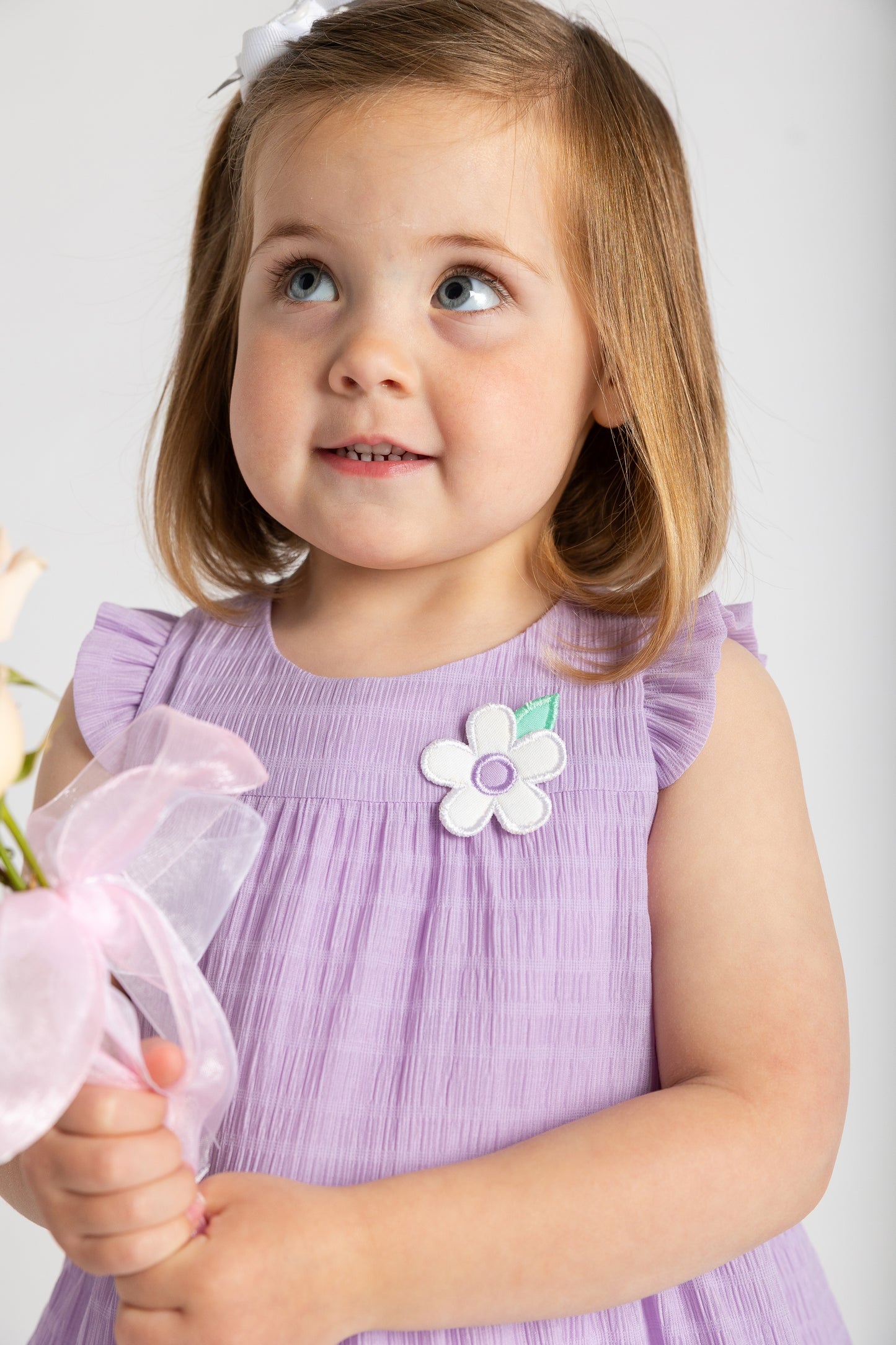 Florence Eiseman Crinkle Lawn Dress With Flower