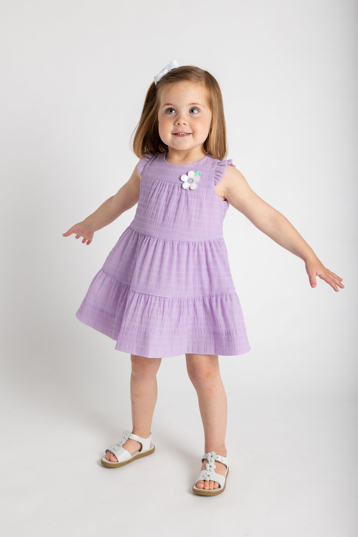 Florence Eiseman Crinkle Lawn Dress With Flower