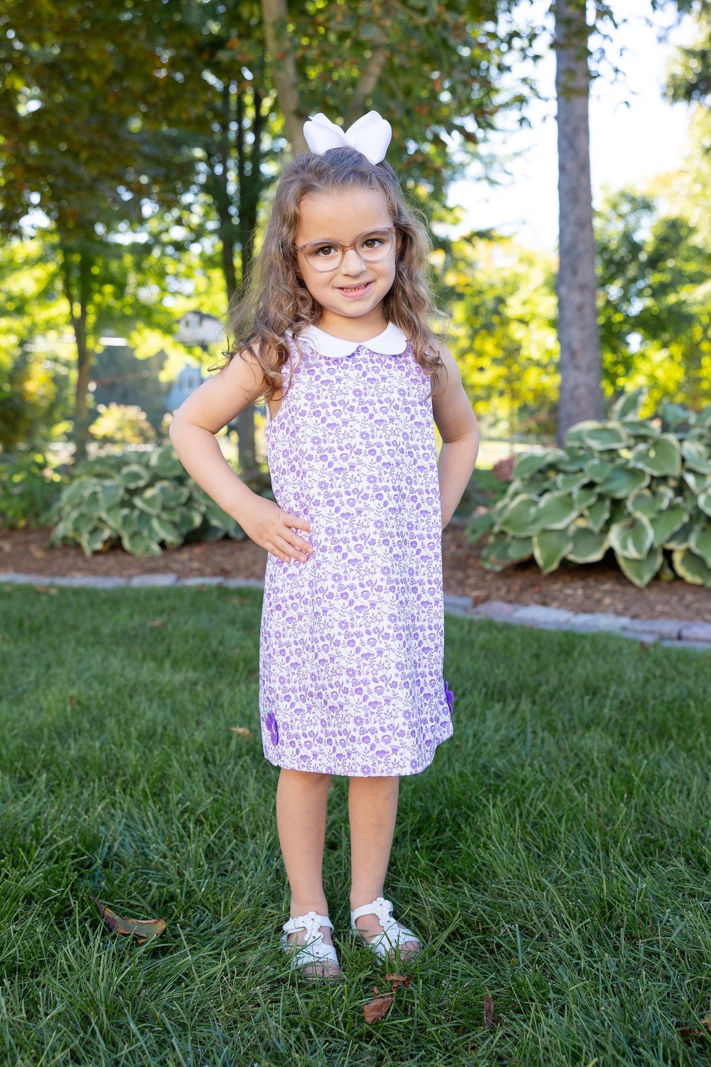 Florence Eiseman Printed Pique Dress with Flowers