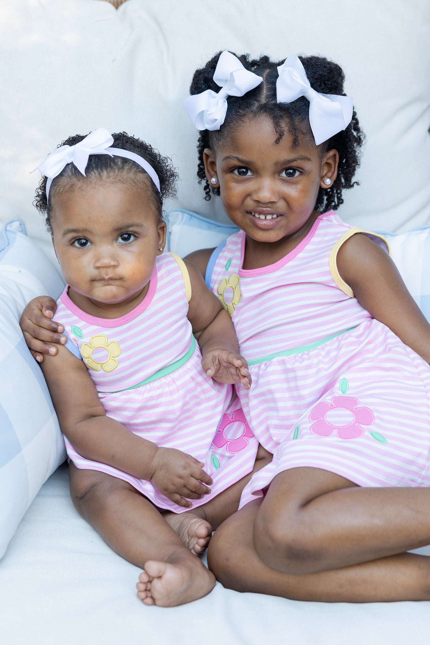Florence Eiseman Stripe Knit With Flowers