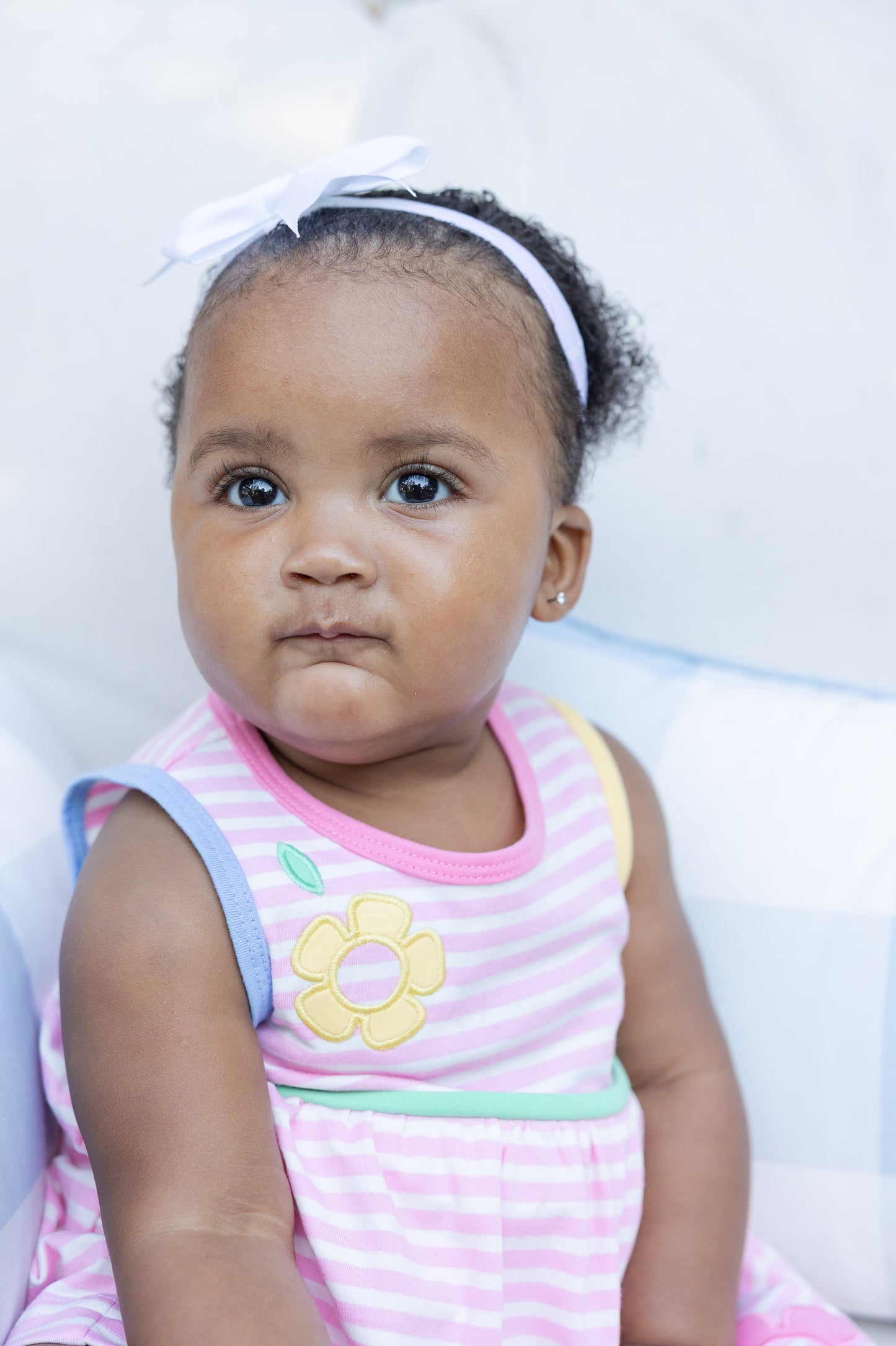 Florence Eiseman Stripe Knit With Flowers