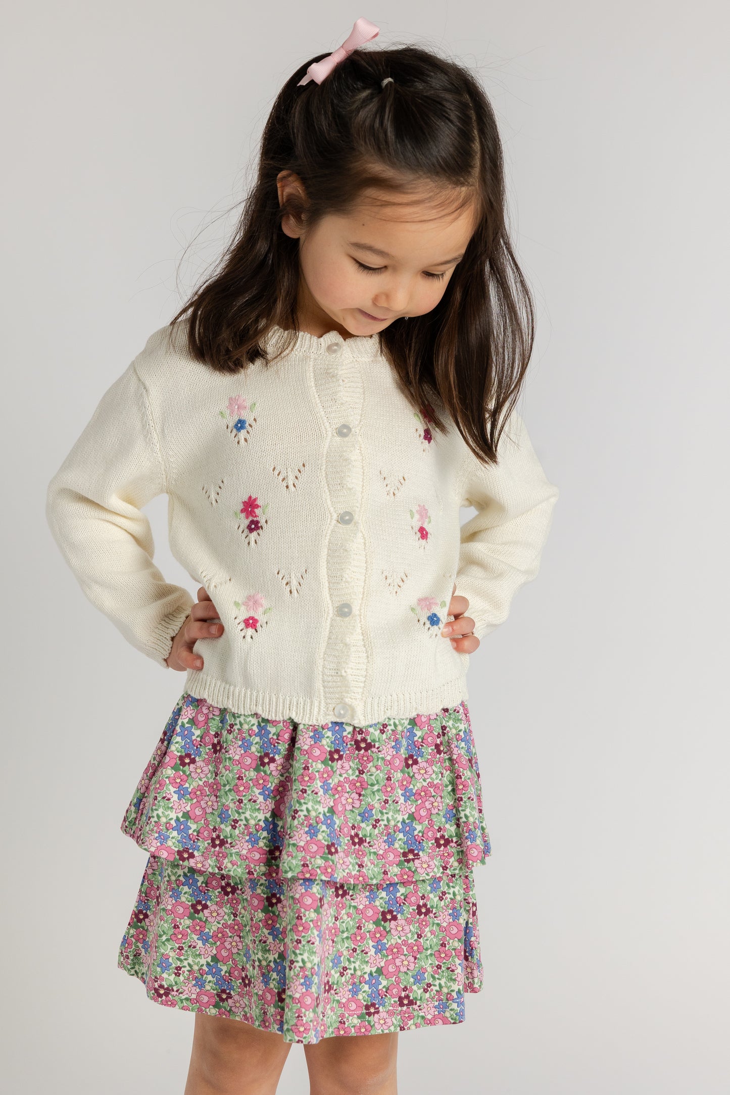 Florence Eiseman Floral Knit Skirt