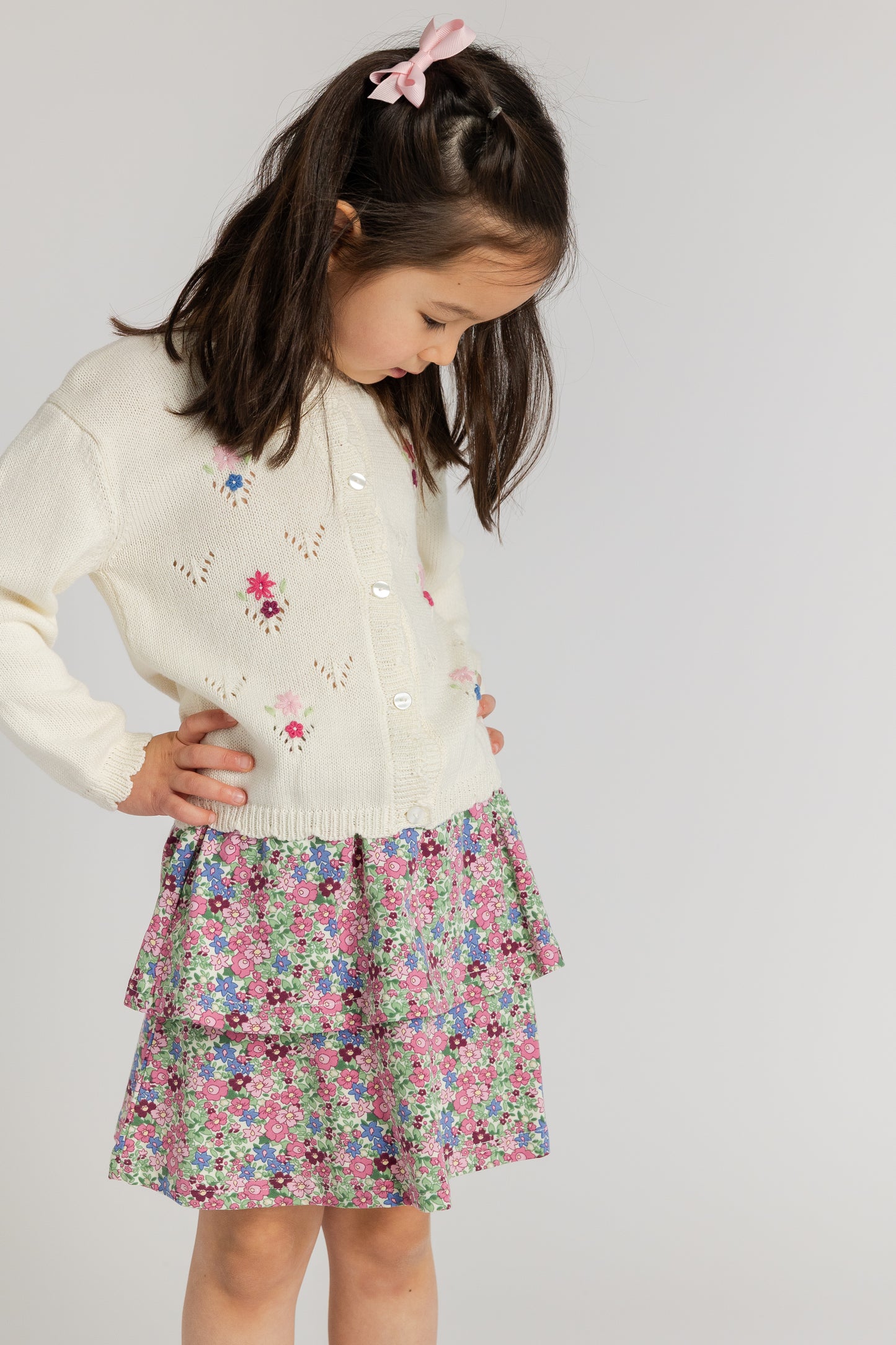 Florence Eiseman Floral Knit Skirt