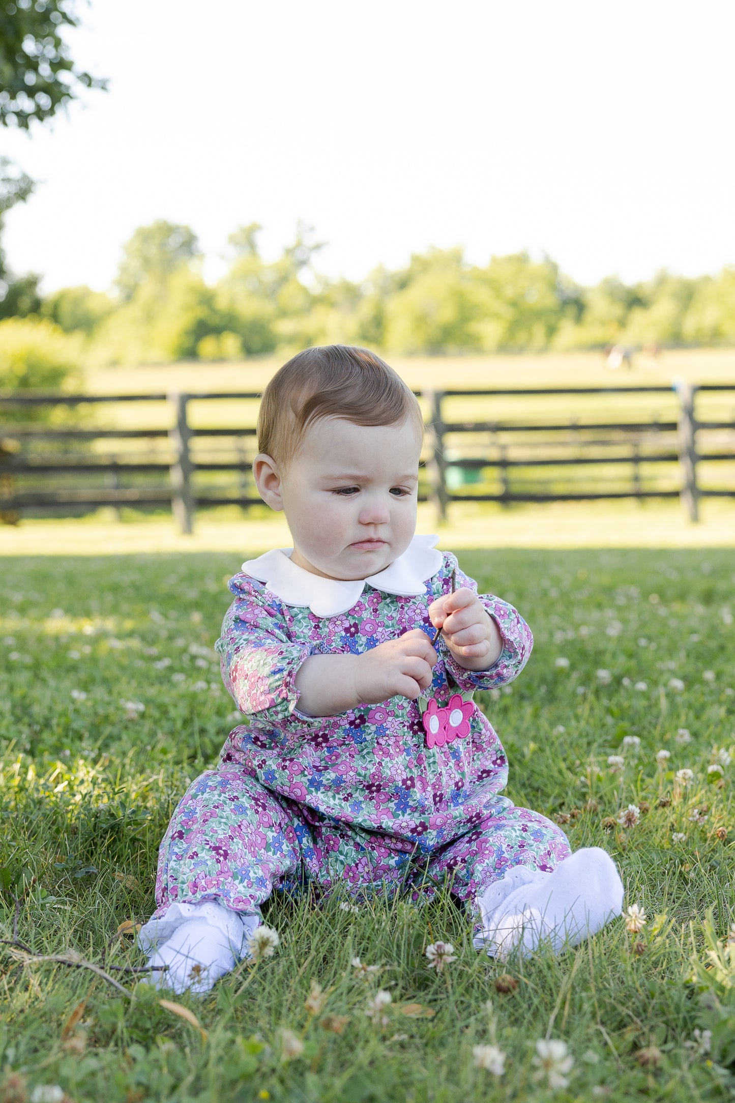 Florence Eiseman Floral Romper With Flowers